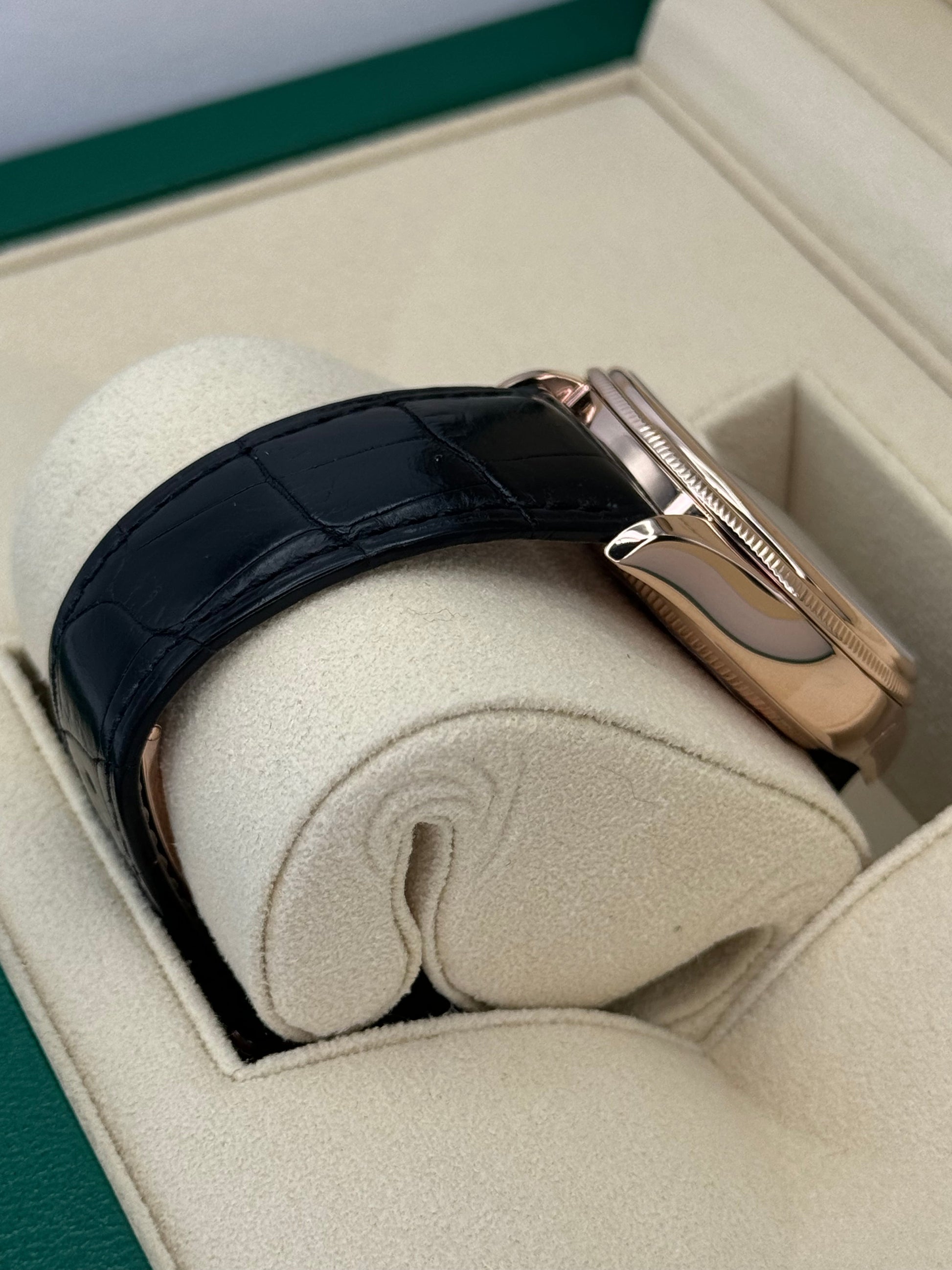 2019 Rolex Cellini Moonphase 39mm 50535 Rose Gold White Dial - MyWatchLLC
