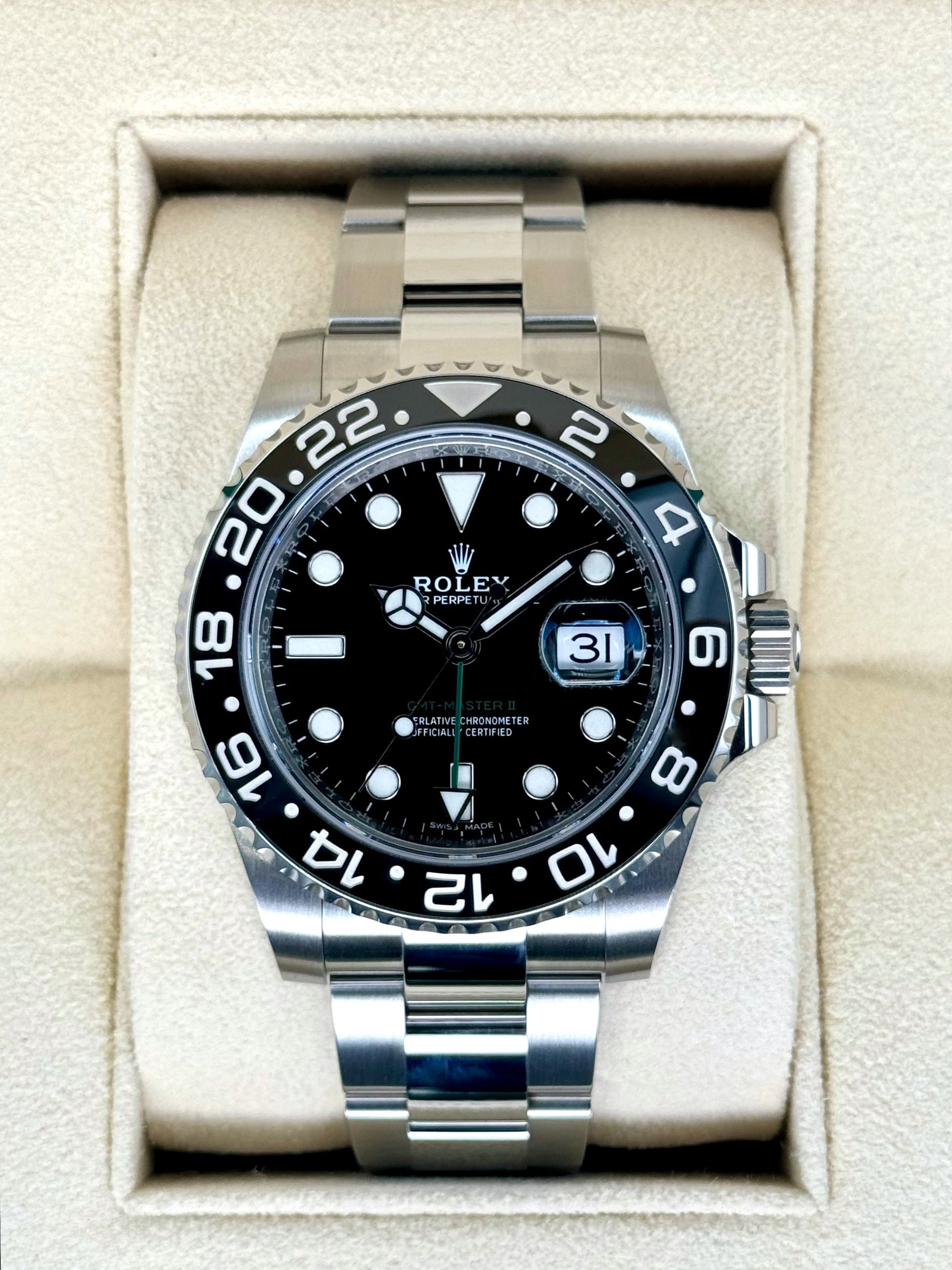 NEW OLD STOCK 2020 Rolex GMT-Master II 40mm 116710LN Black Dial - MyWatchLLC