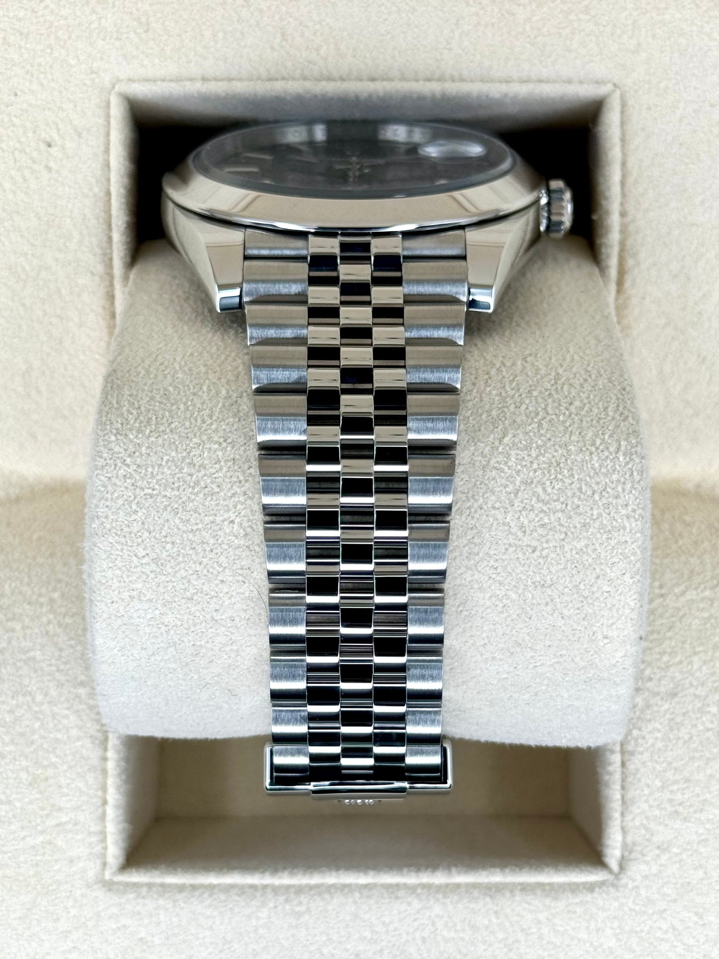 Rolex 2023 Datejust 41mm 126300 Stainless Steel Jubilee Rhodium Dial - MyWatchLLC