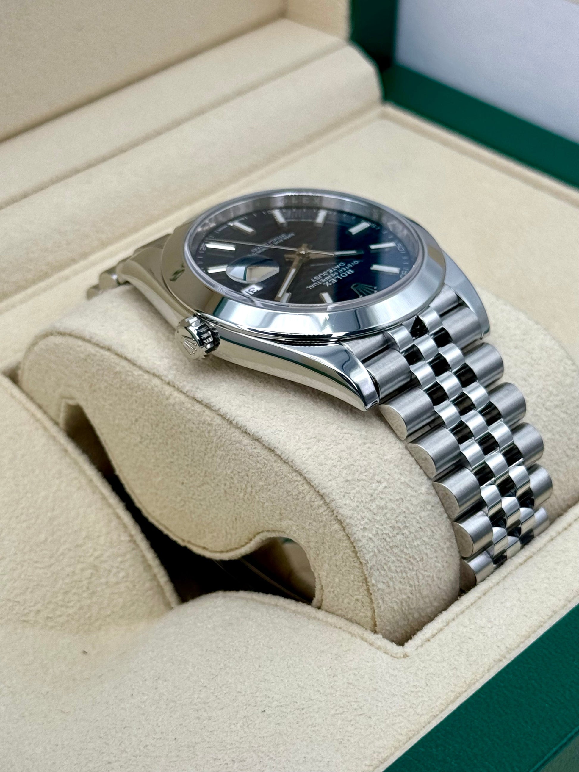 2022 Rolex Datejust 41mm 126300 Stainless Steel Jubilee Blue Motif Dial - MyWatchLLC