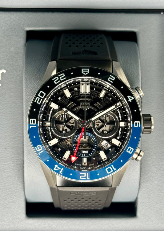 NEW 2022 Tag Heuer Carrera Heuer 02 CBG2A1Z.FT6157 Skeletonized Dial - MyWatchLLC