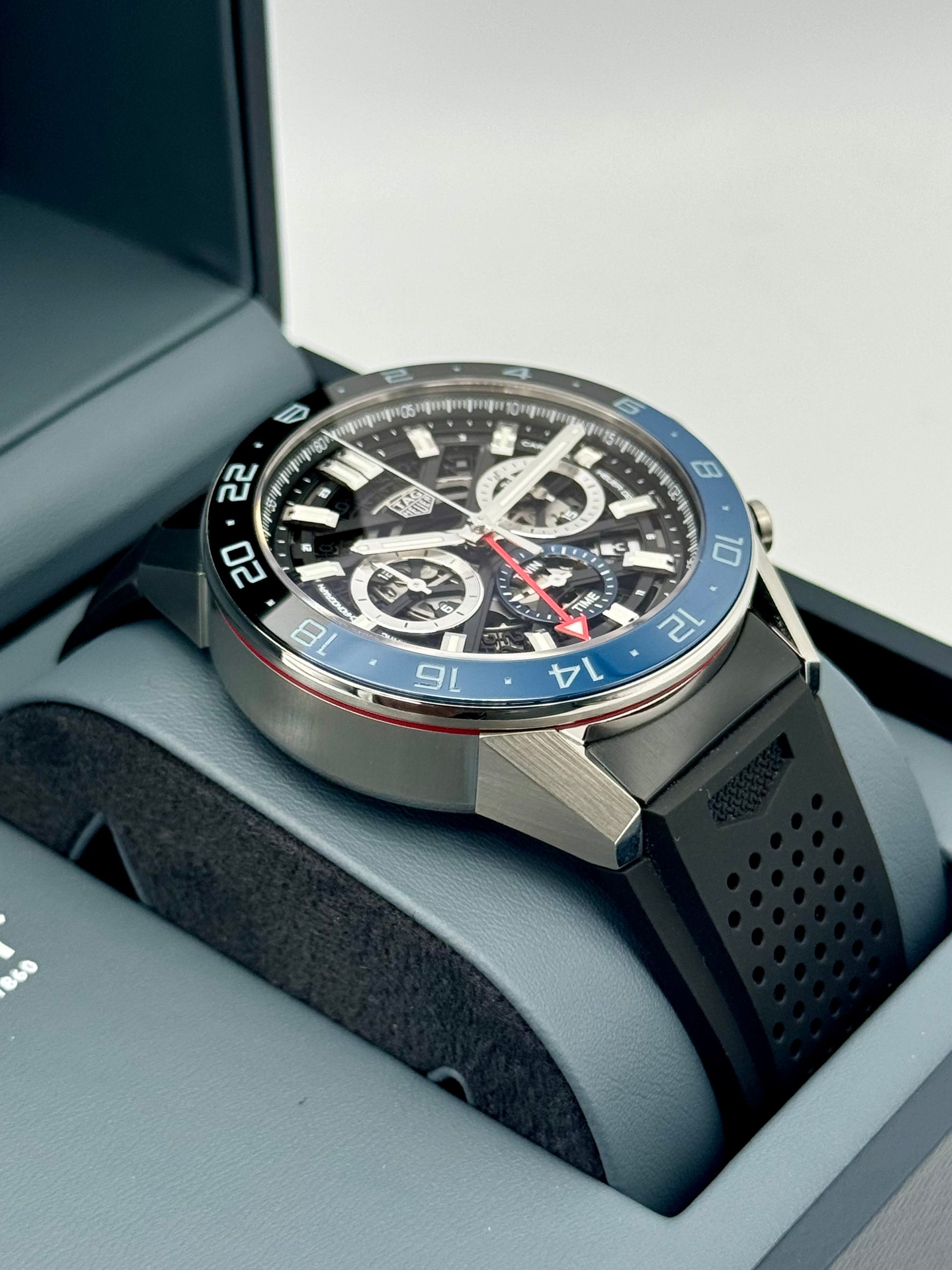 NEW 2022 Tag Heuer Carrera Heuer 02 CBG2A1Z.FT6157 Skeletonized Dial - MyWatchLLC