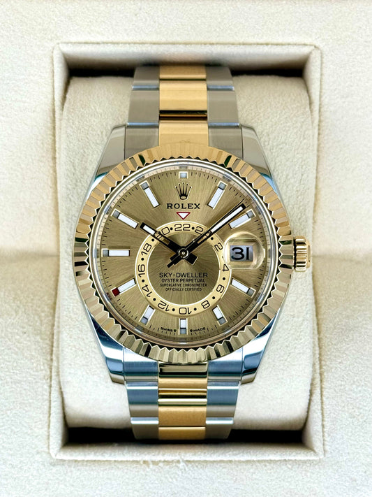 2024 Rolex Sky-Dweller 42mm 336933 Oyster Champagne Dial - MyWatchLLC