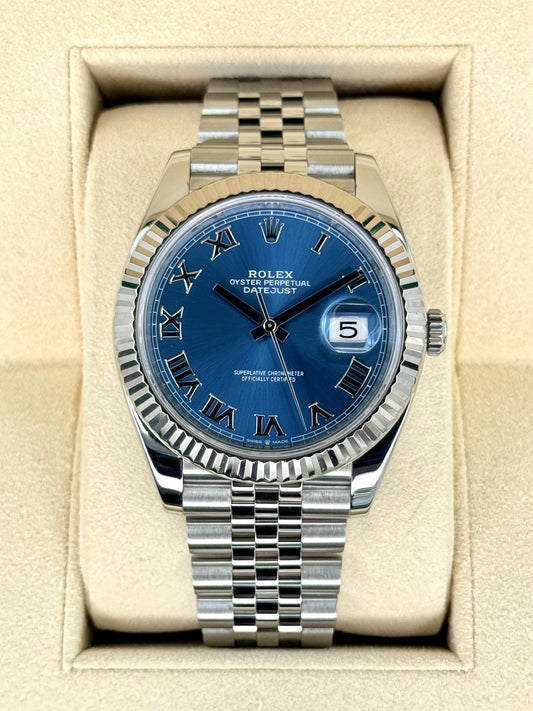 Rolex Datejust 41mm 126334 Stainless Steel Jubilee Blue Dial - MyWatchLLC