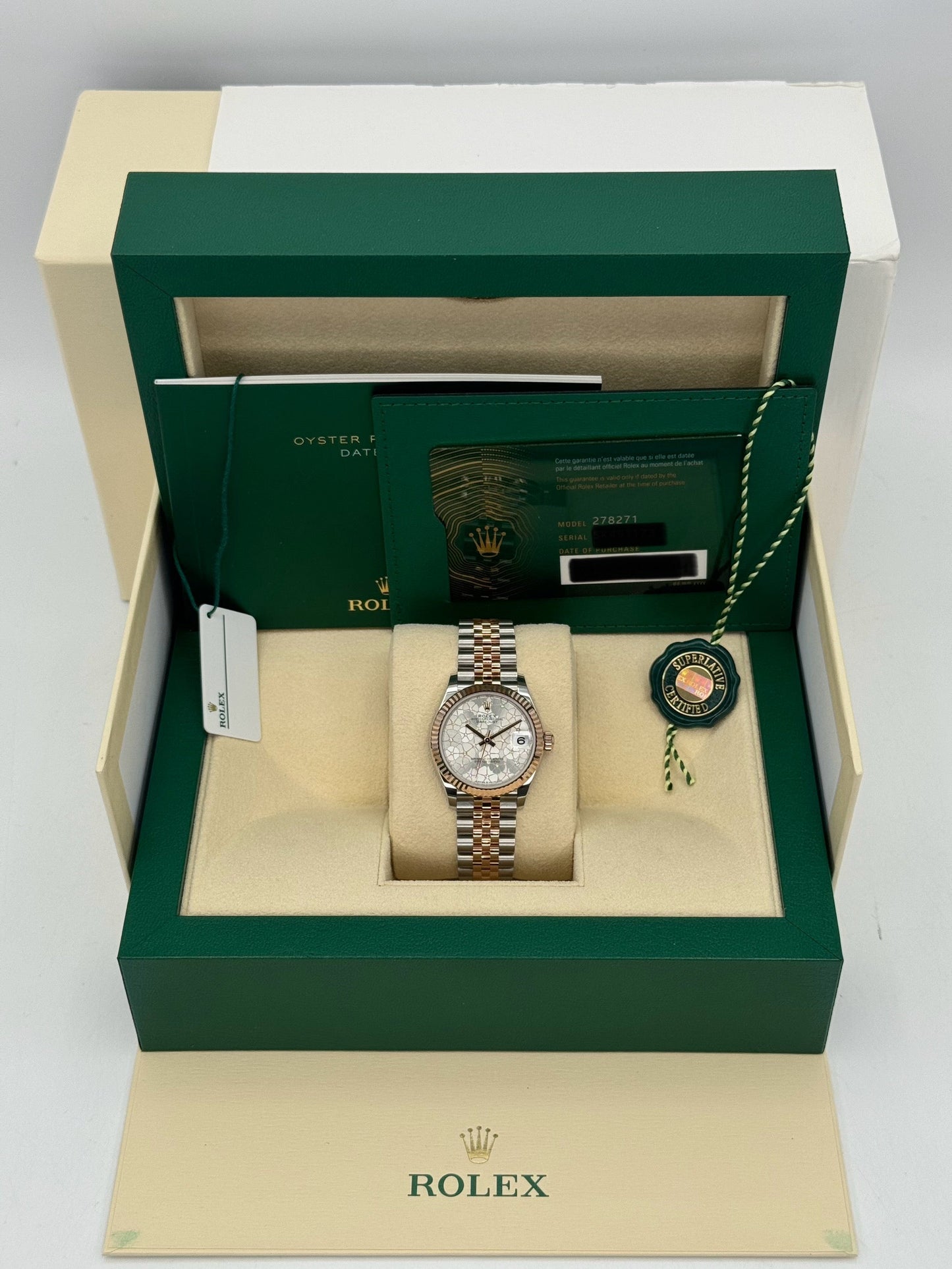 NEW 2024 Rolex Ladies Datejust 31mm 278271 Jubilee Floral Motif Dial - MyWatchLLC