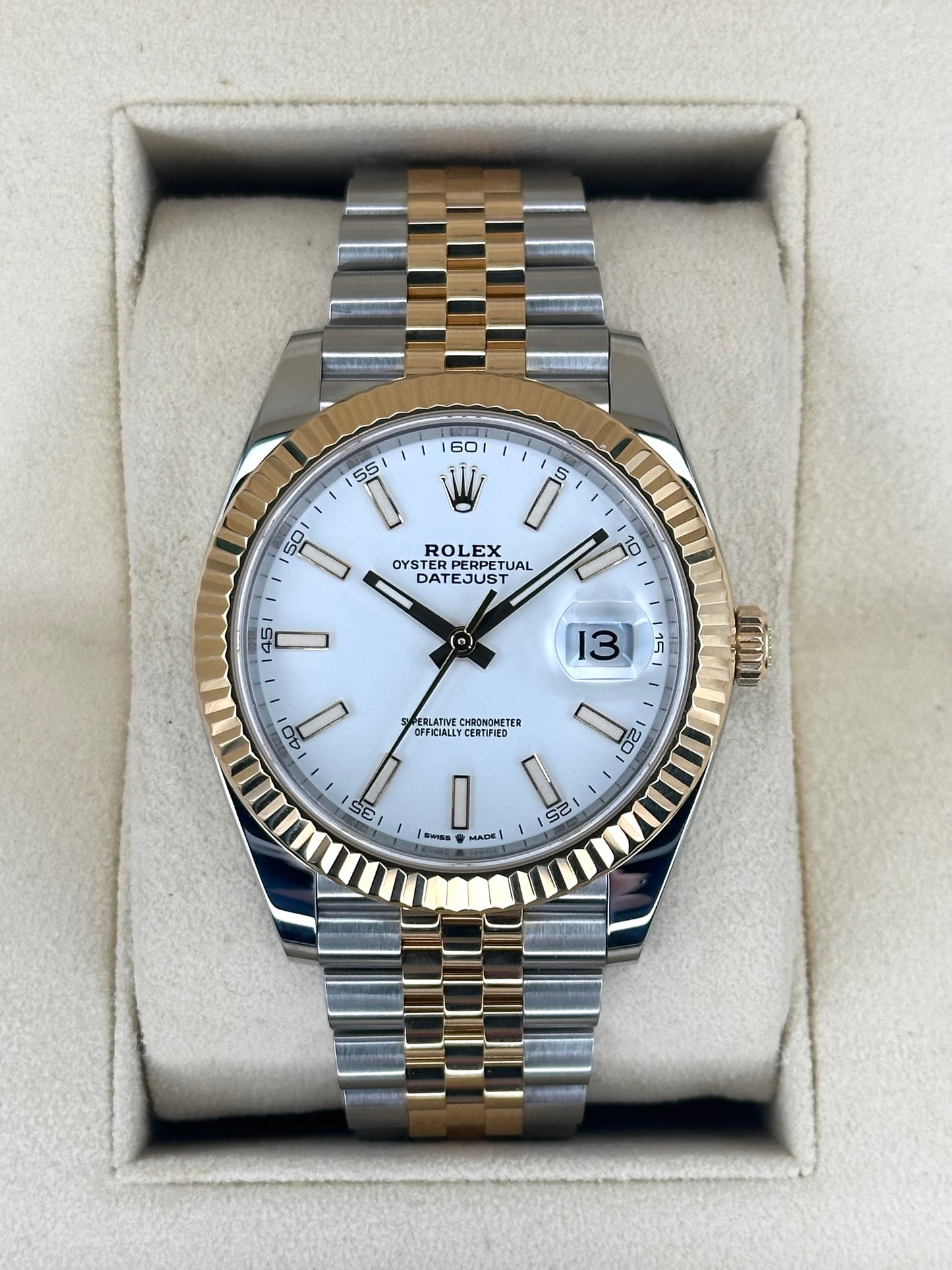 2022 Rolex Datejust 41mm 126333 Two-Tone Jubilee White Dial - MyWatchLLC