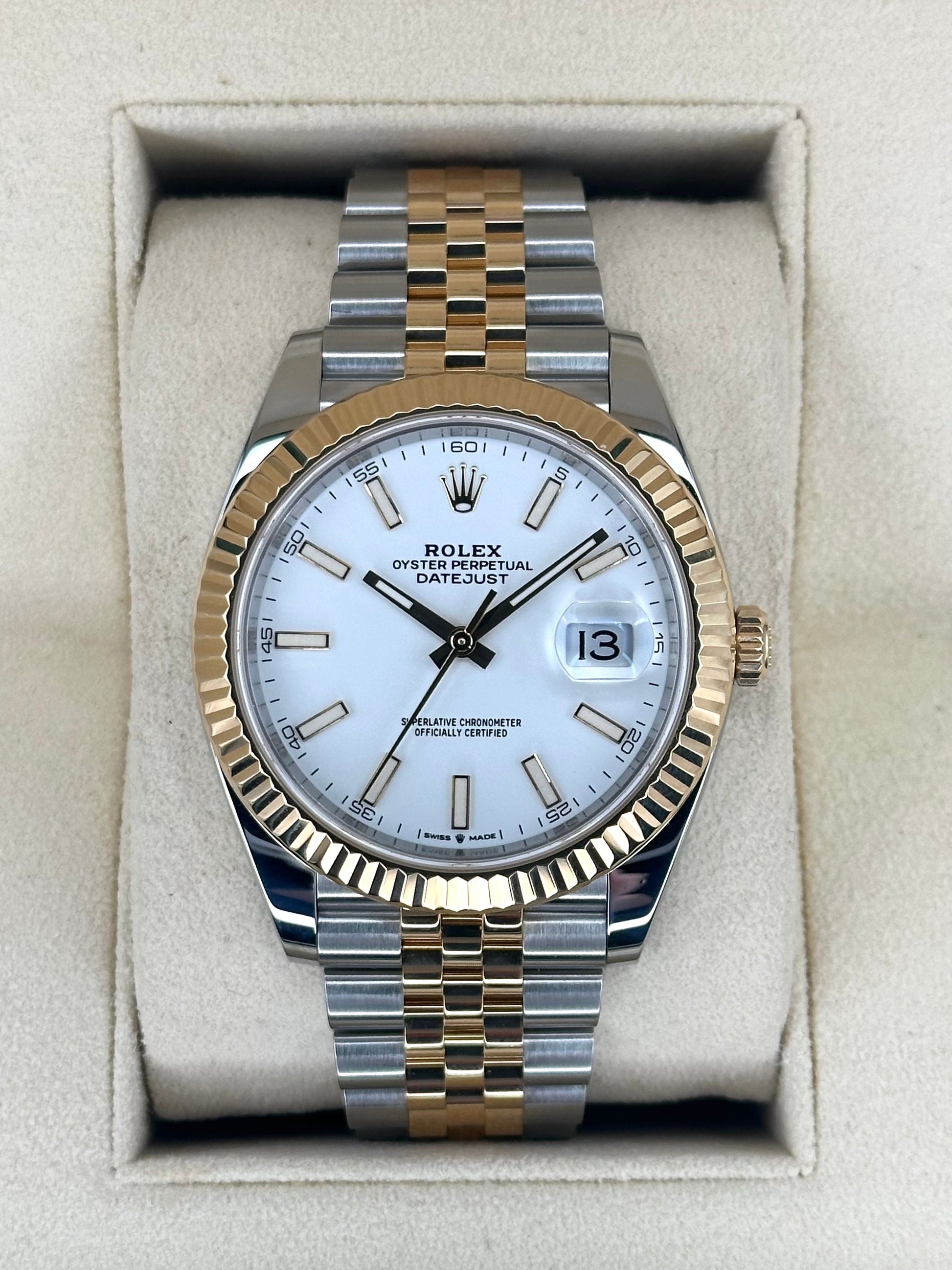 2022 Rolex Datejust 41mm 126333 Two-Tone Jubilee White Dial - MyWatchLLC