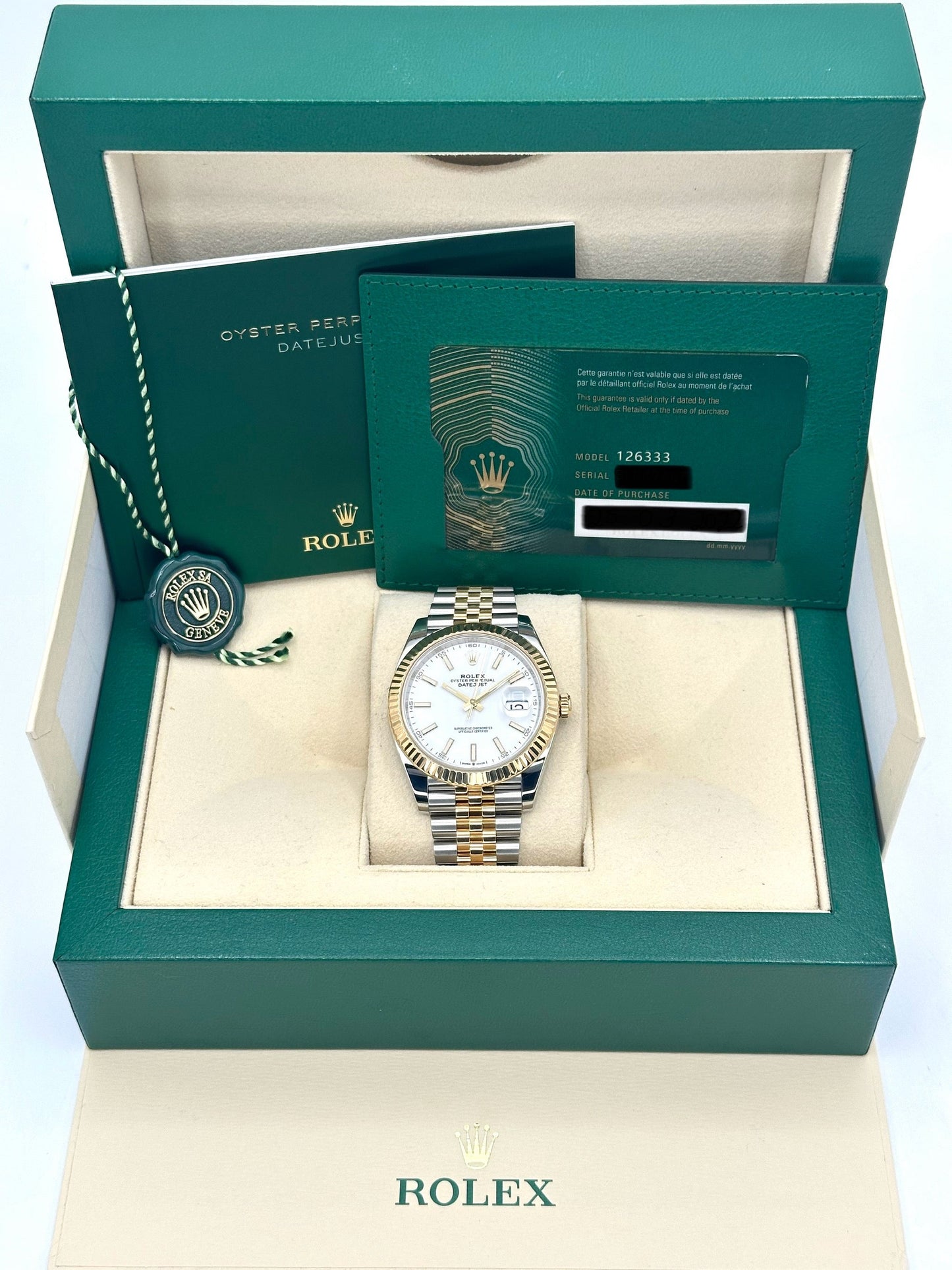 2022 Rolex Datejust 41mm 126333 Two-Tone Jubilee White Dial - MyWatchLLC