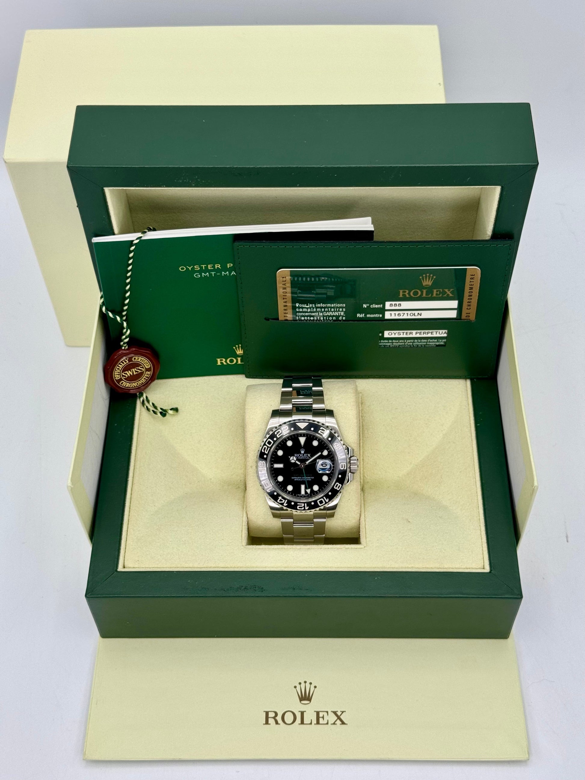2011 Rolex GMT-Master II 40mm 116710LN Stainless Steel Black Dial - MyWatchLLC