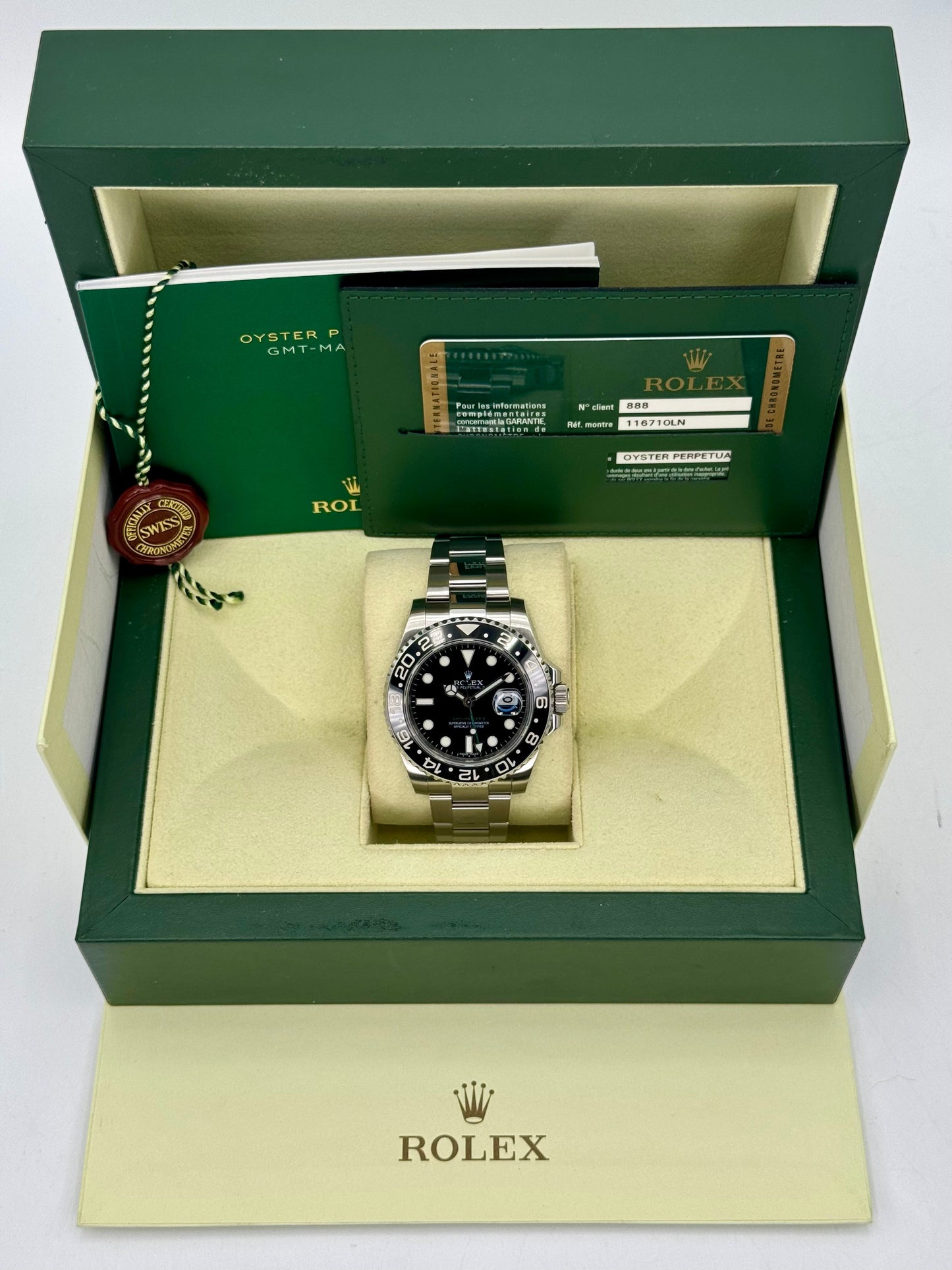 2011 Rolex GMT-Master II 40mm 116710LN Stainless Steel Black Dial - MyWatchLLC