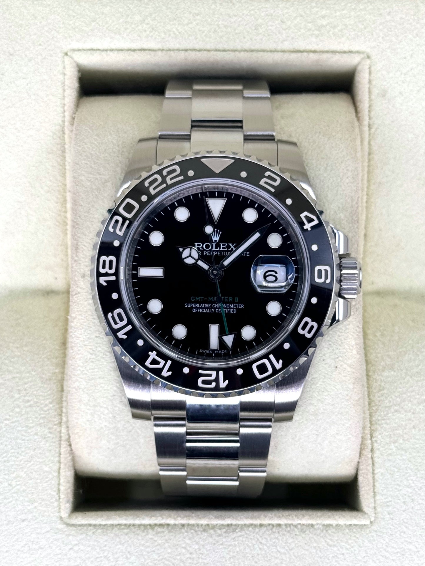 2011 Rolex GMT-Master II 40mm 116710LN Stainless Steel Black Dial - MyWatchLLC