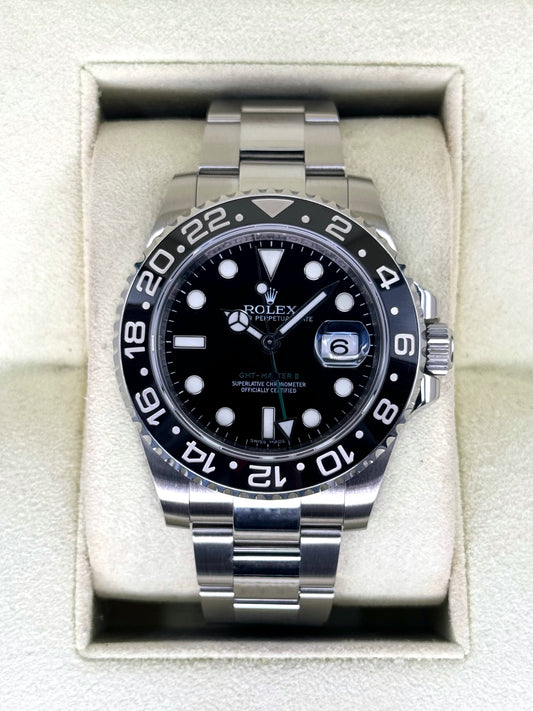 2011 Rolex GMT-Master II 40mm 116710LN Stainless Steel Black Dial - MyWatchLLC