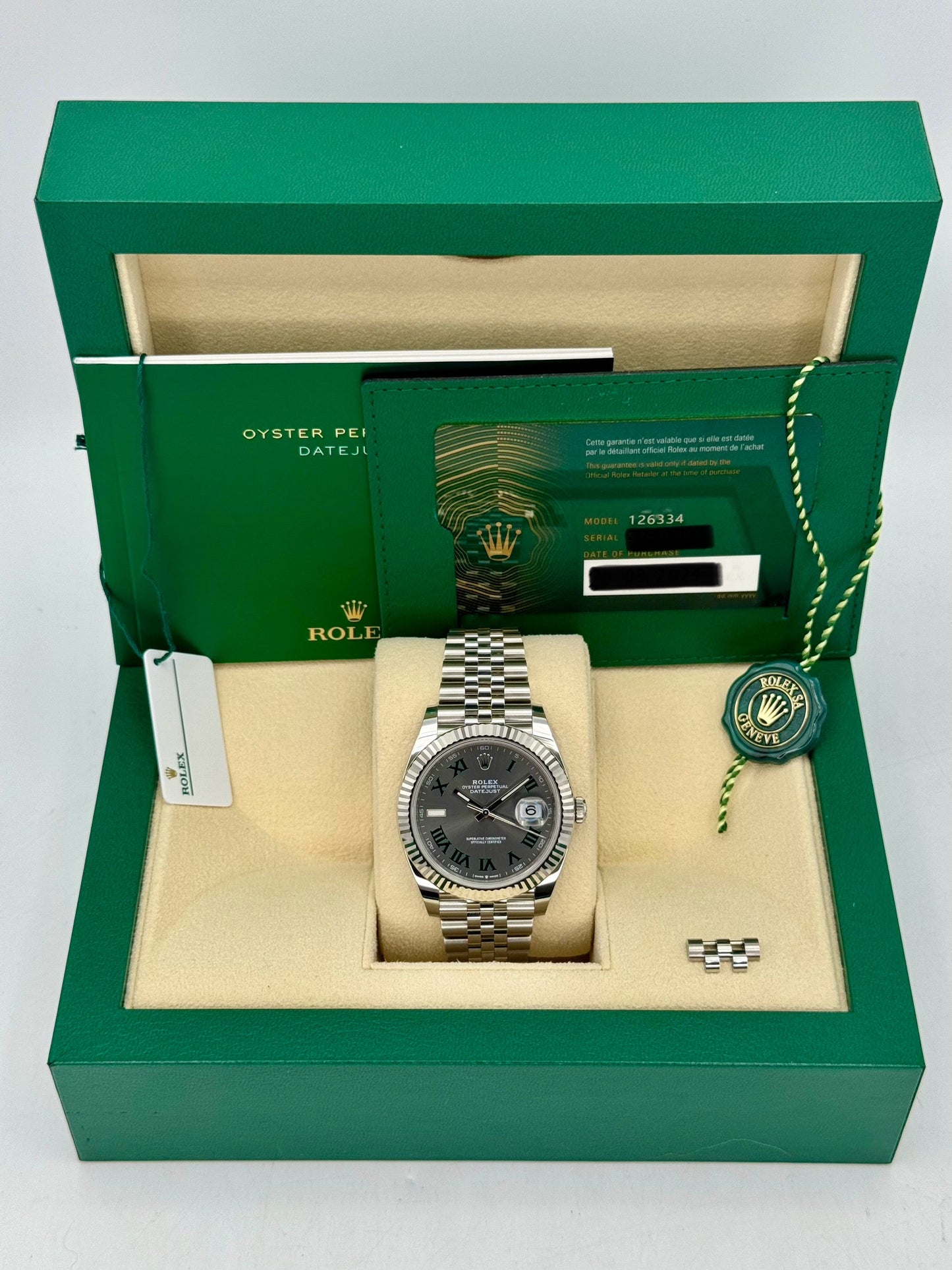2024 Rolex Datejust 41mm 126334 Jubilee Wimbledon Dial - MyWatchLLC