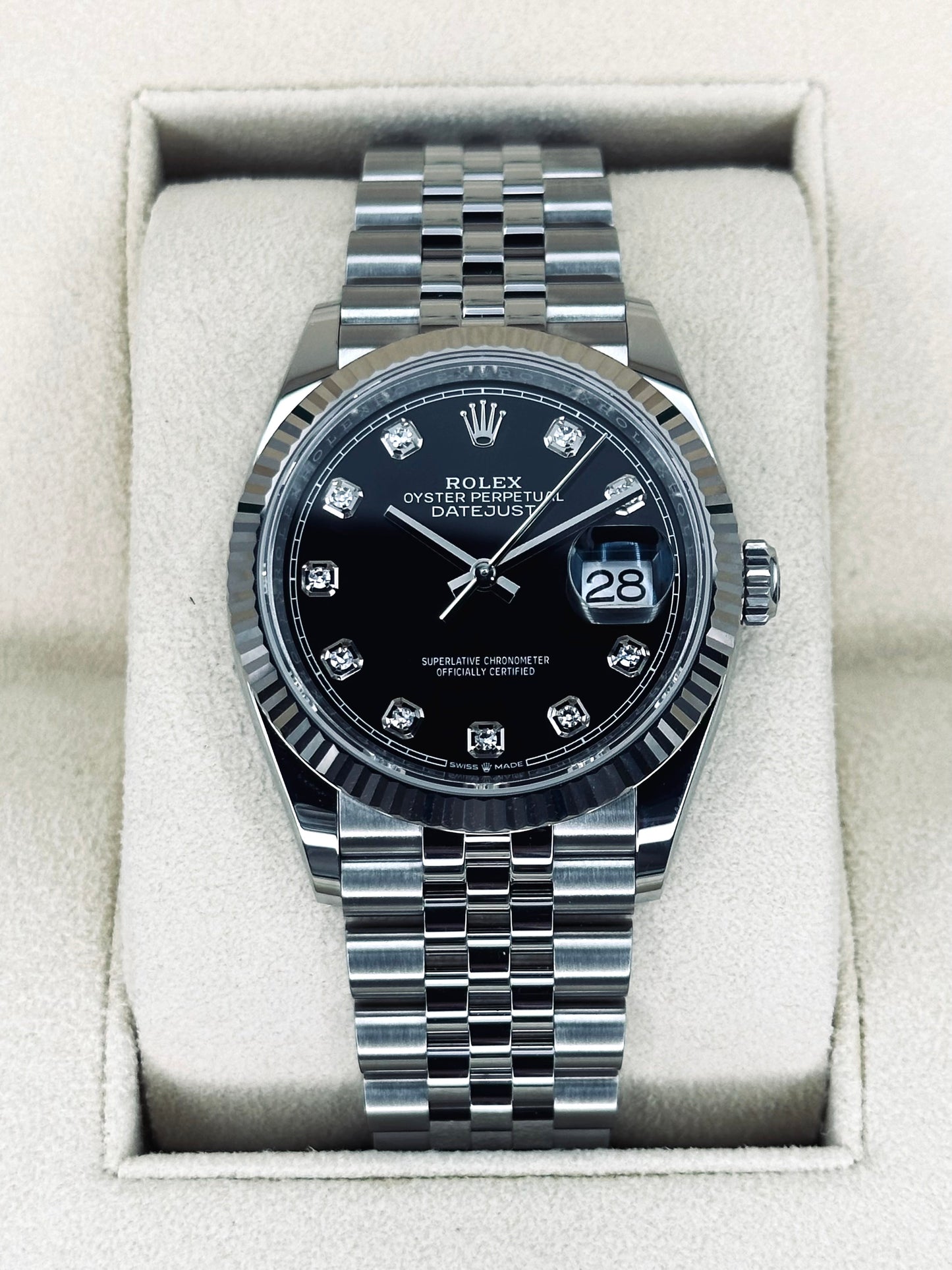 NEW 2024 Rolex Datejust 36mm 126234 Jubilee Black Diamond Dial - MyWatchLLC