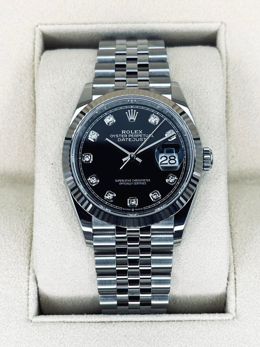 NEW 2024 Rolex Datejust 36mm 126234 Jubilee Black Diamond Dial - MyWatchLLC
