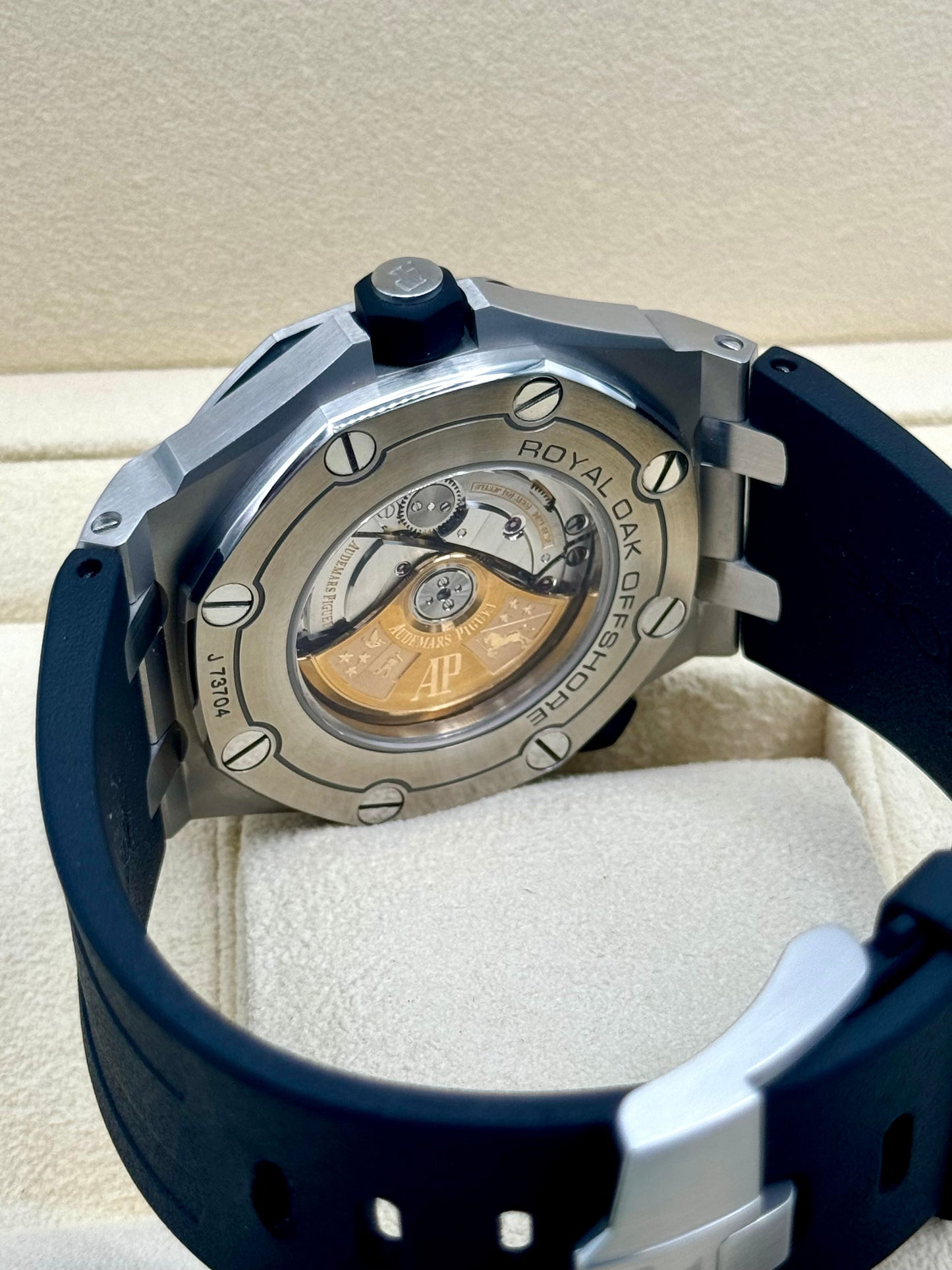 Audemars Piguet Royal Oak Offshore Scuba 15710ST Black Waffle Dial - MyWatchLLC