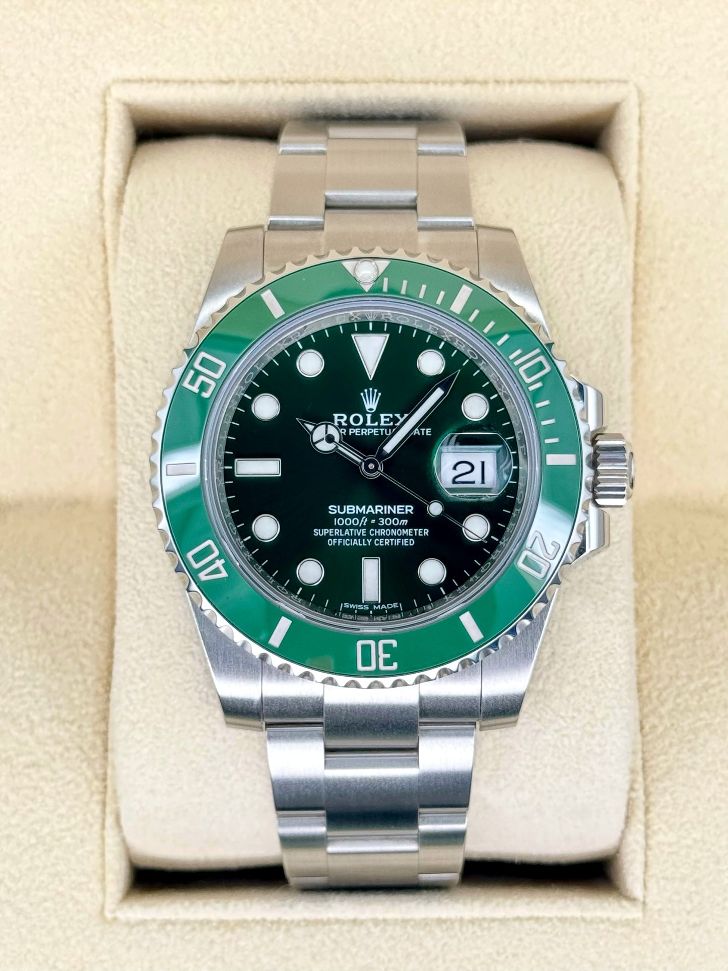 2019 Rolex Submariner "Hulk" 40mm 116610LV Green Dial - MyWatchLLC