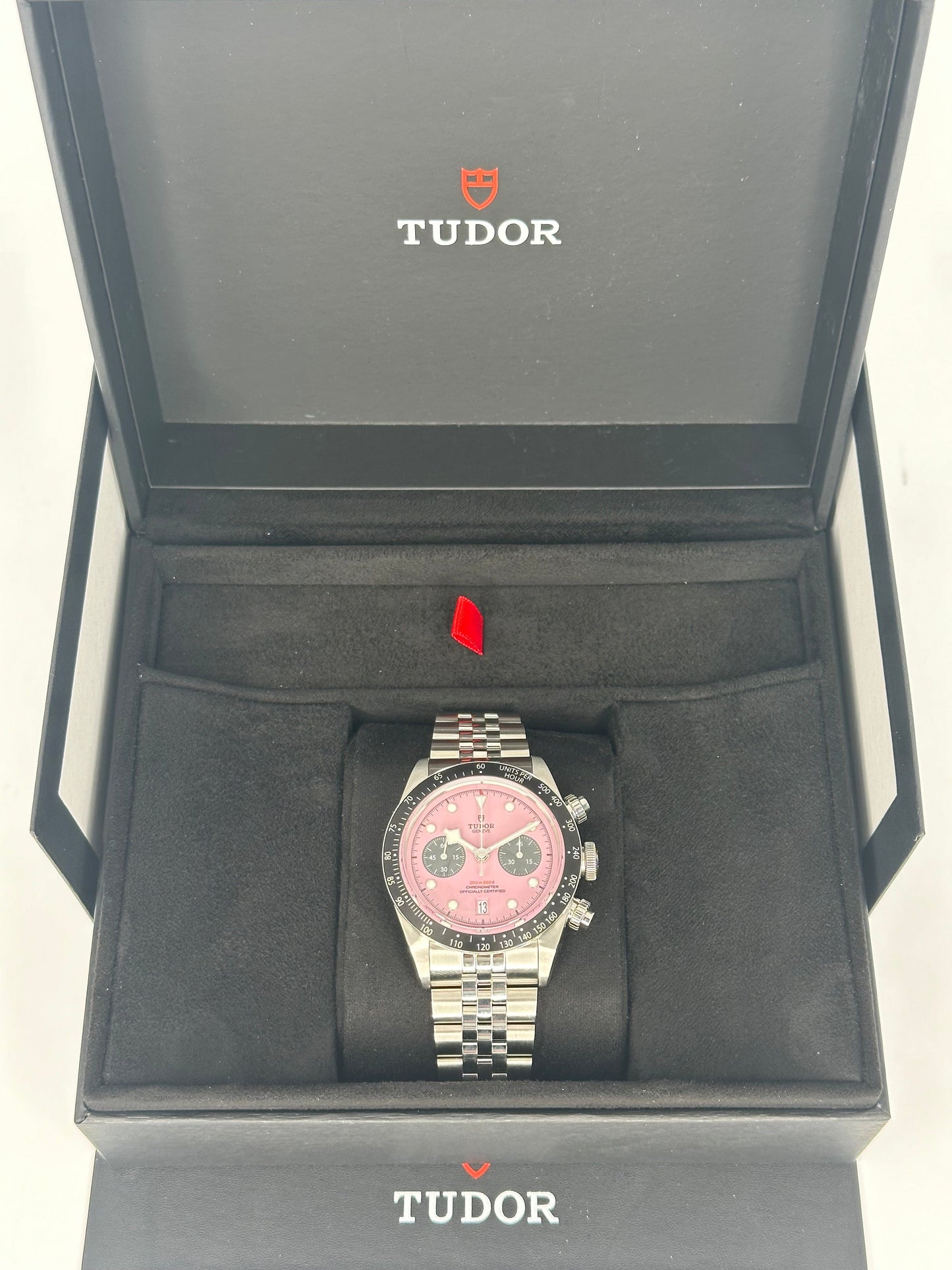 NEW 2024 Tudor Black Bay Chrono 41mm 79360N Stainless Steel Pink Dial - MyWatchLLC
