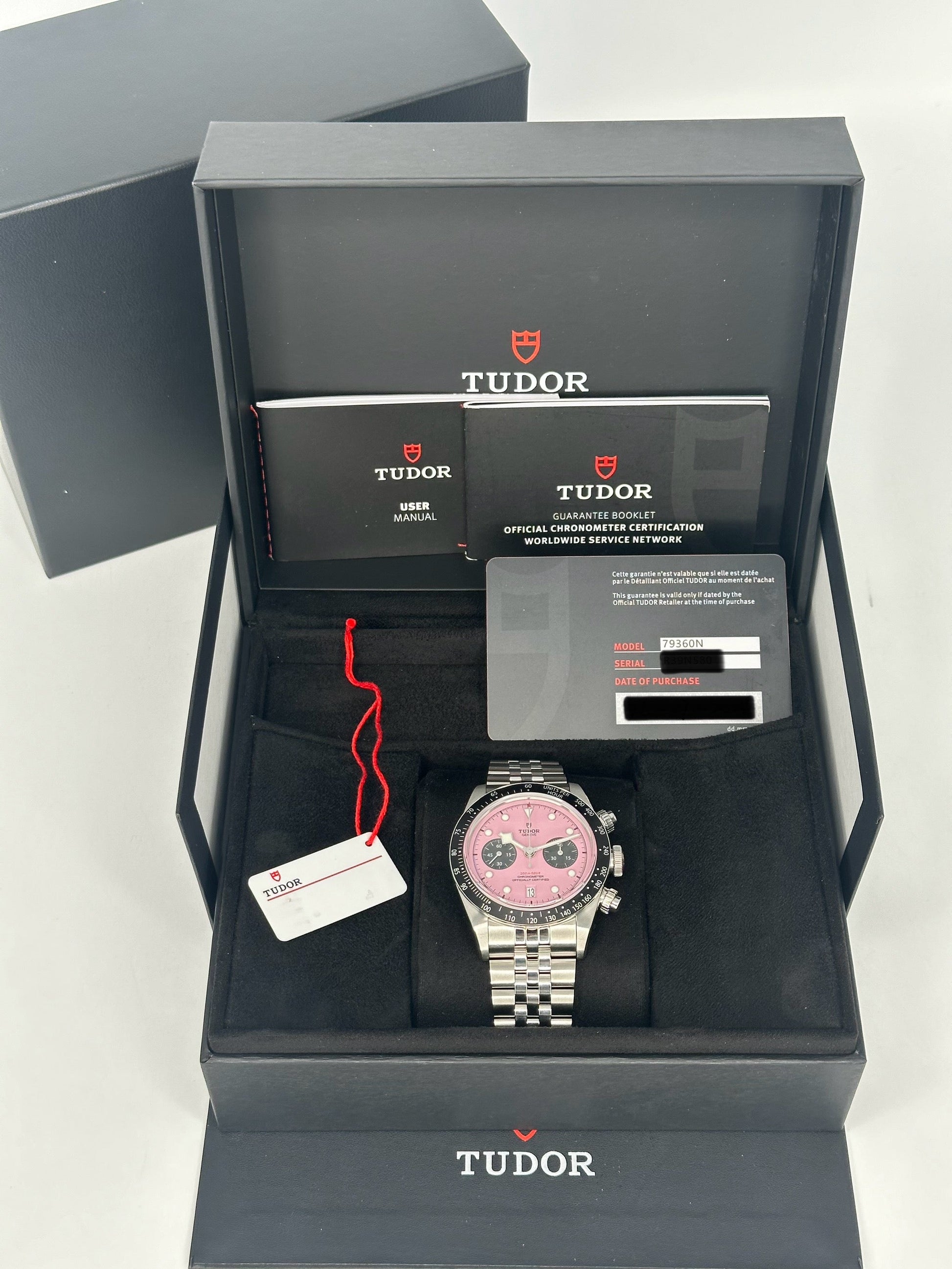 NEW 2024 Tudor Black Bay Chrono 41mm 79360N Stainless Steel Pink Dial - MyWatchLLC