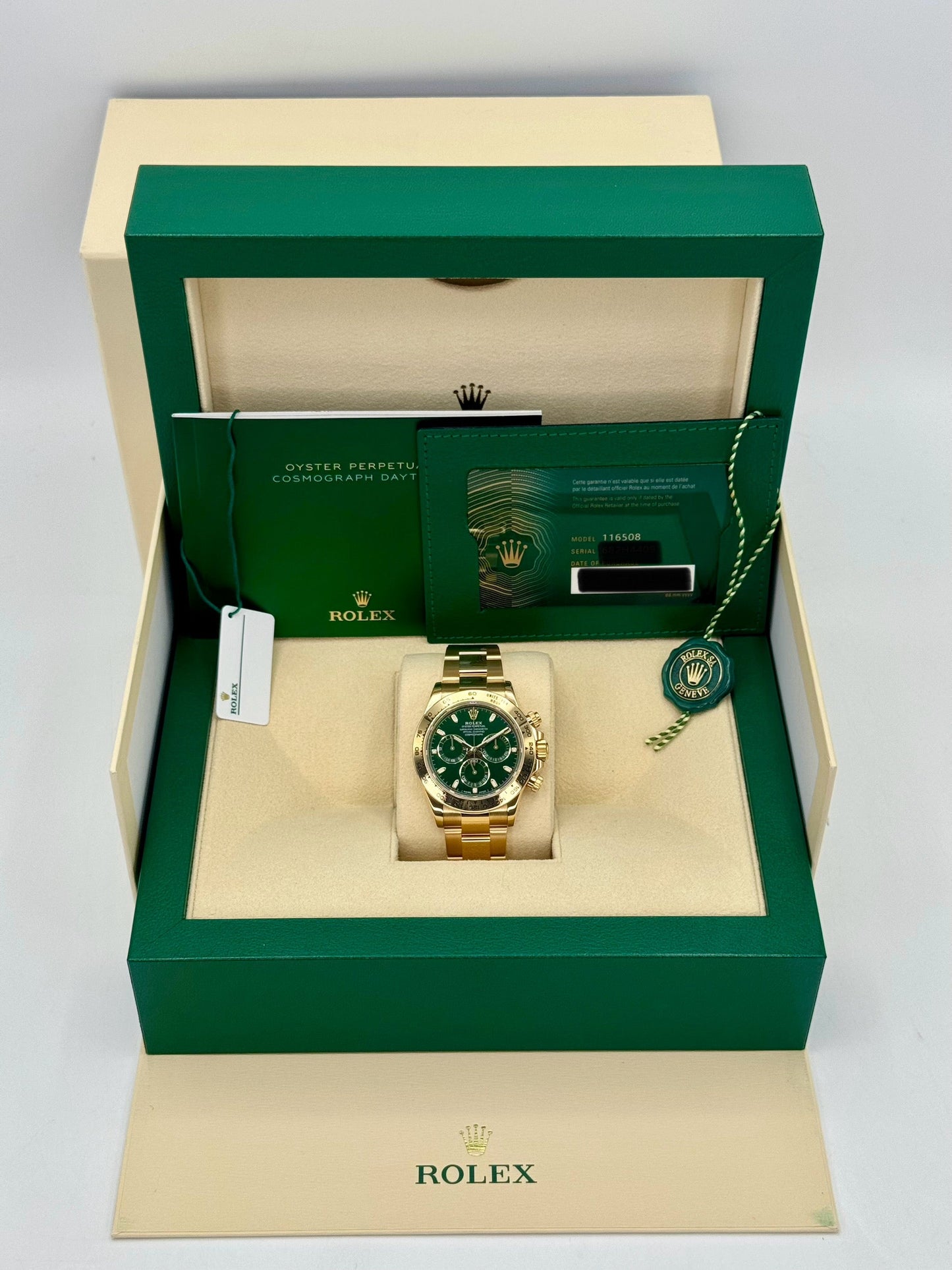 2022 Rolex Daytona "John Mayer" 40mm 116508 Yellow Gold Green Dial - MyWatchLLC