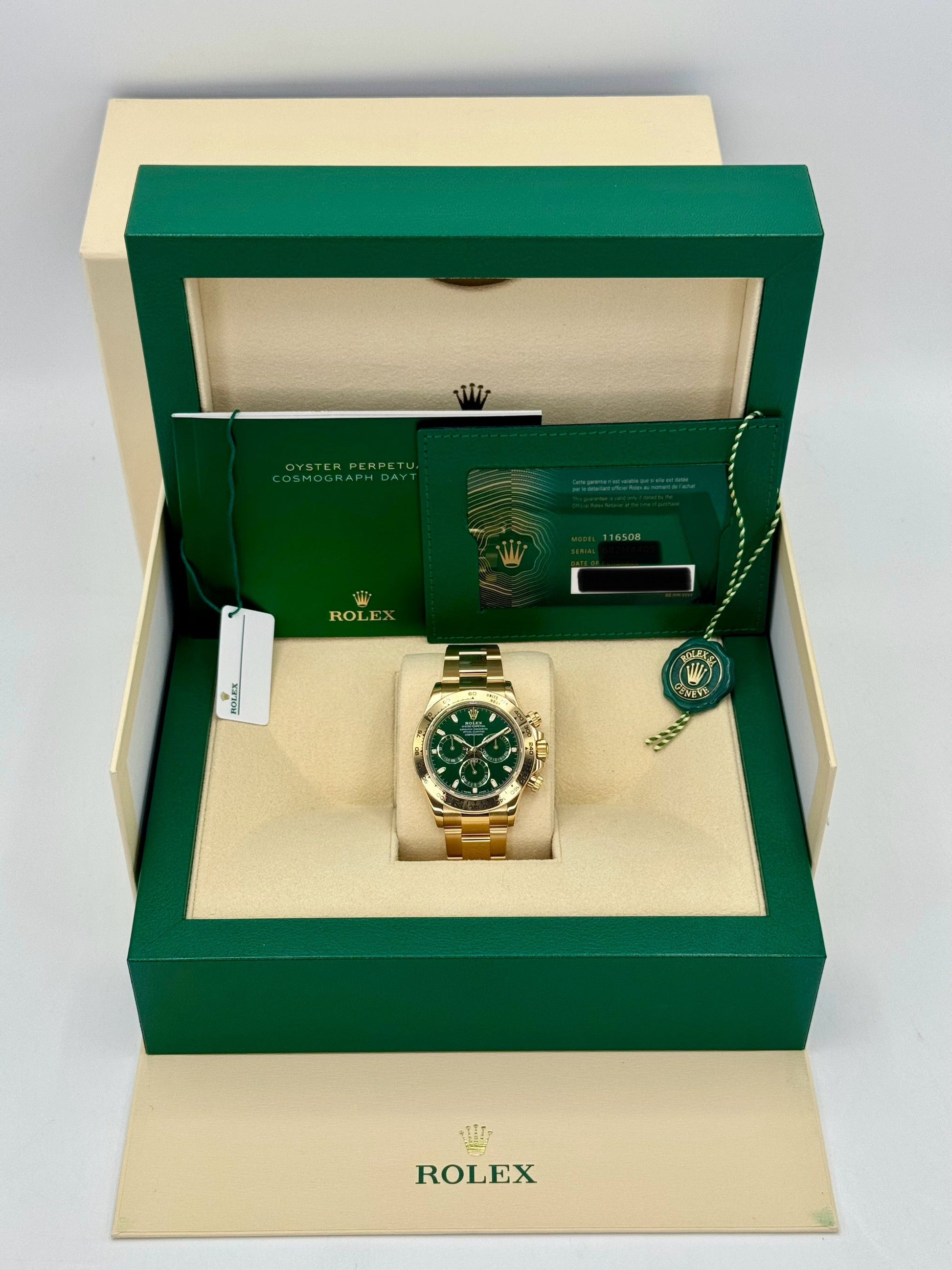 2022 Rolex Daytona "John Mayer" 40mm 116508 Yellow Gold Green Dial - MyWatchLLC