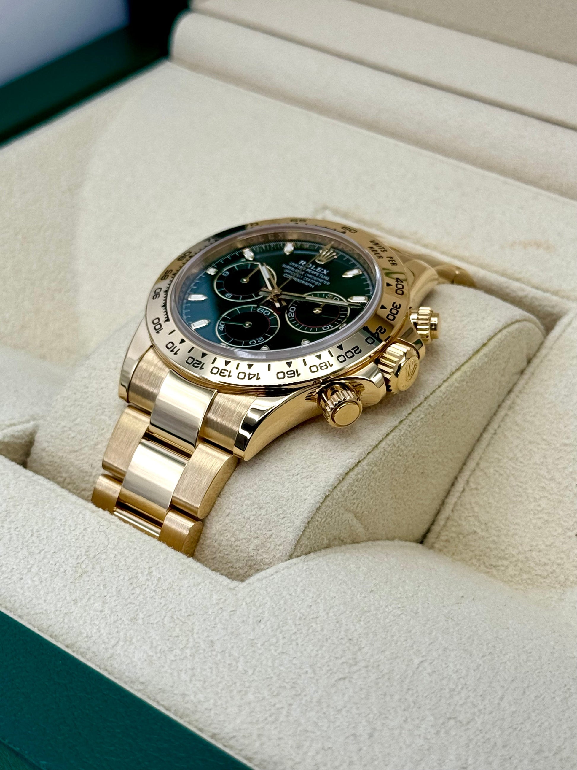 2022 Rolex Daytona "John Mayer" 40mm 116508 Yellow Gold Green Dial - MyWatchLLC