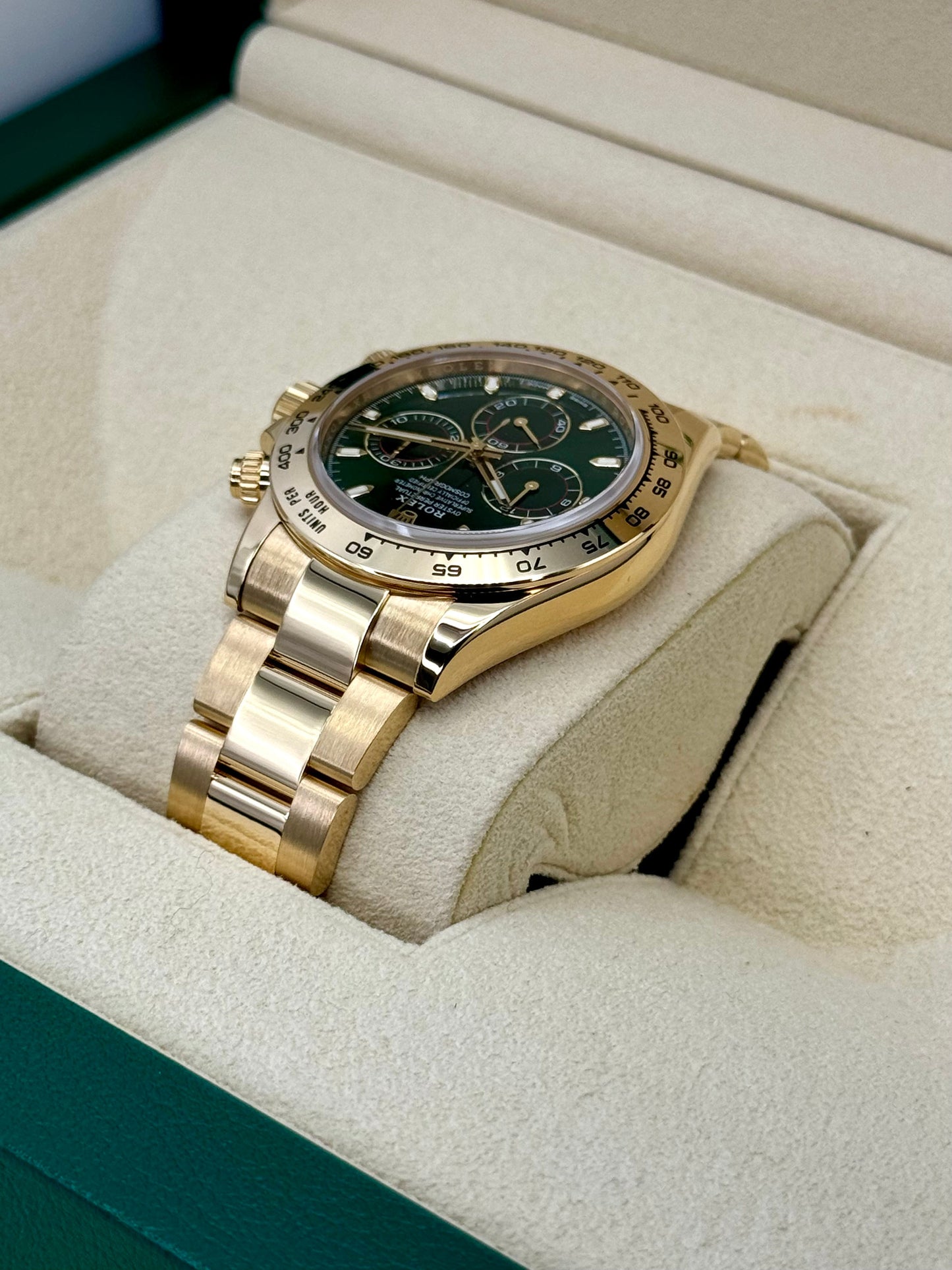 2022 Rolex Daytona "John Mayer" 40mm 116508 Yellow Gold Green Dial - MyWatchLLC