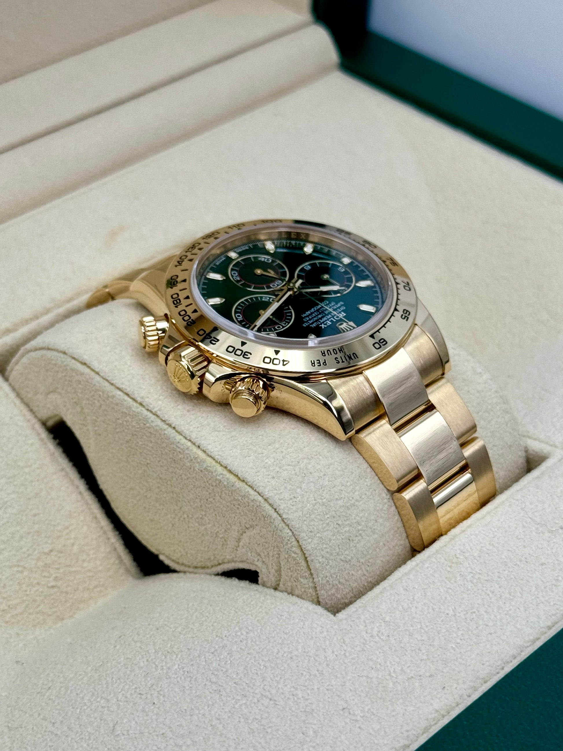 2022 Rolex Daytona "John Mayer" 40mm 116508 Yellow Gold Green Dial - MyWatchLLC