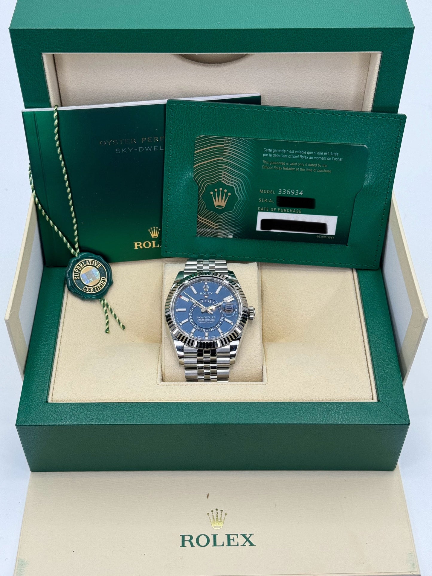 NEW 2023 Rolex Sky-Dweller 42mm Stainless Steel Jubilee Blue Dial - MyWatchLLC
