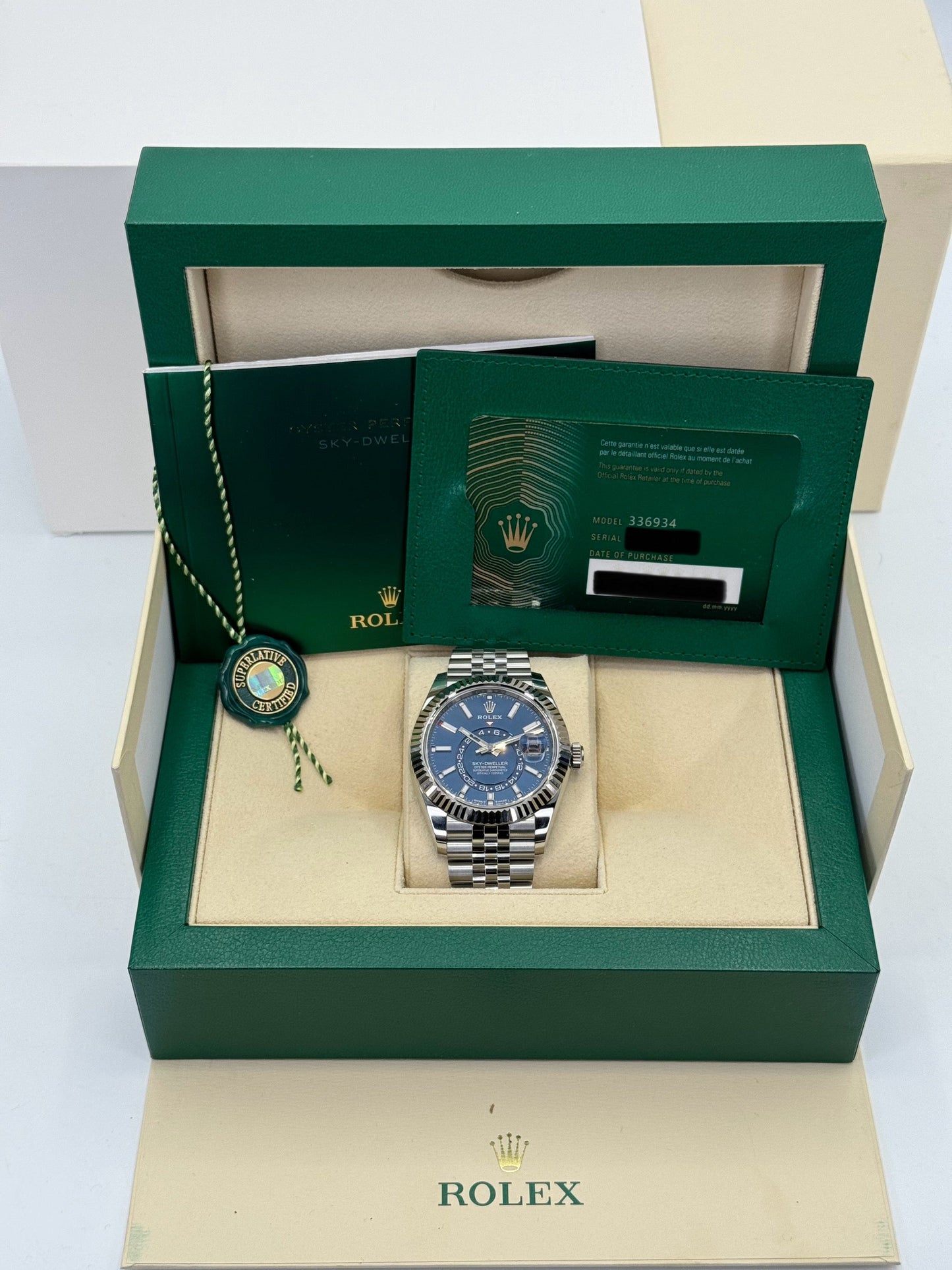 NEW 2023 Rolex Sky-Dweller 42mm Stainless Steel Jubilee Blue Dial - MyWatchLLC