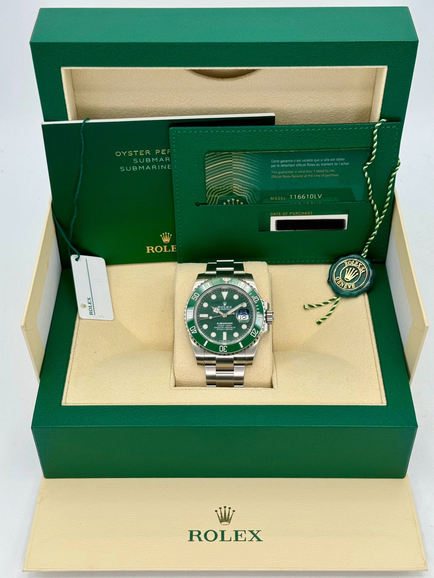 NEW 2020 Rolex Submariner "Hulk" 40mm 116610LV Green Dial - MyWatchLLC