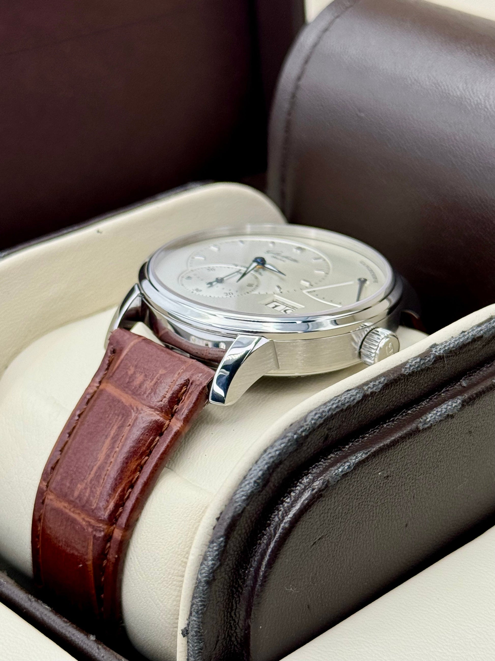 2015 Glashutte Original Panoreserve 40mm 1-65-01-22-12-04 Silver Dial - MyWatchLLC