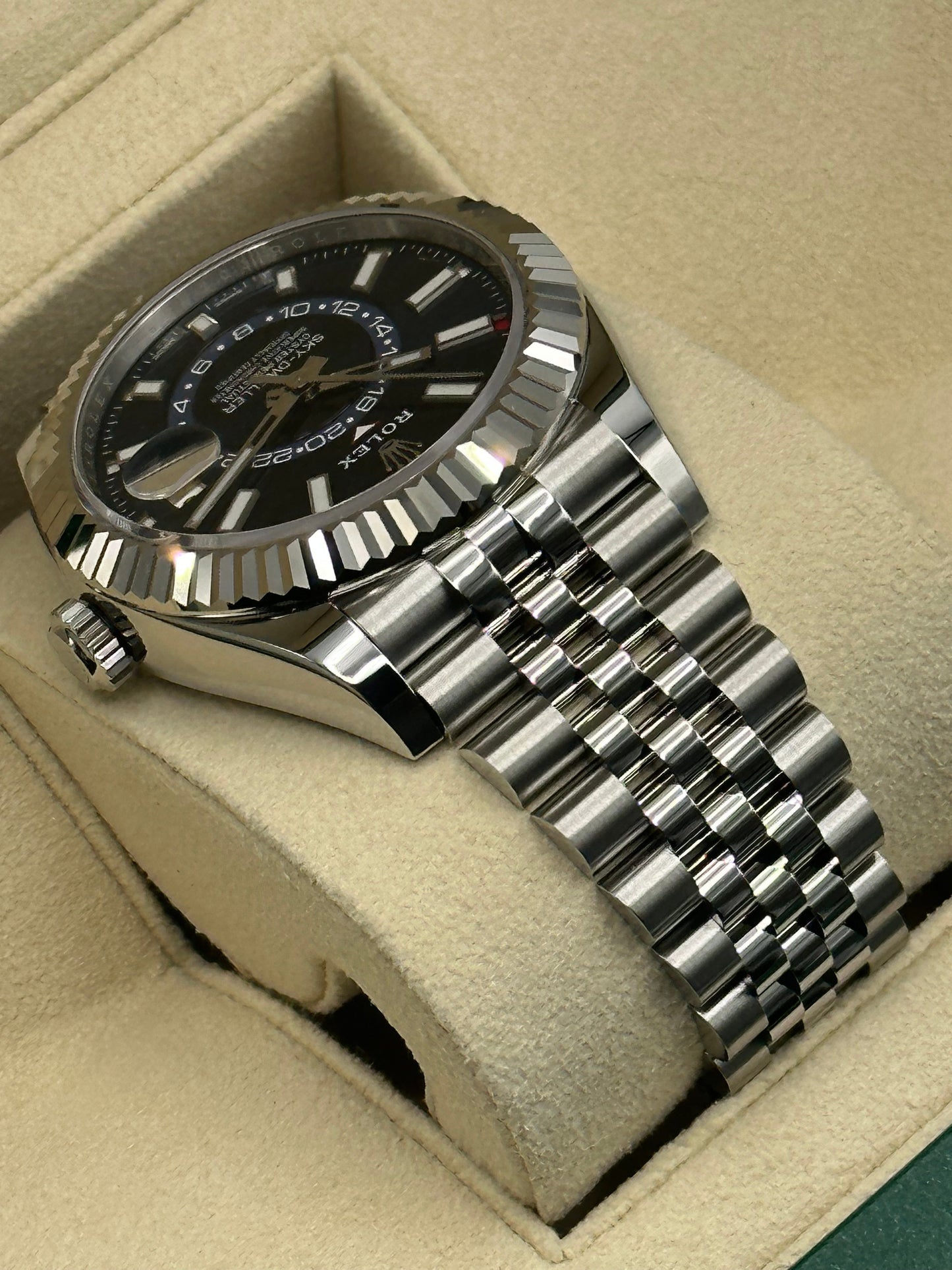 NEW Rolex 2023 Sky-Dweller 326934 Stainless Steel Jubilee Blue Dial - MyWatchLLC