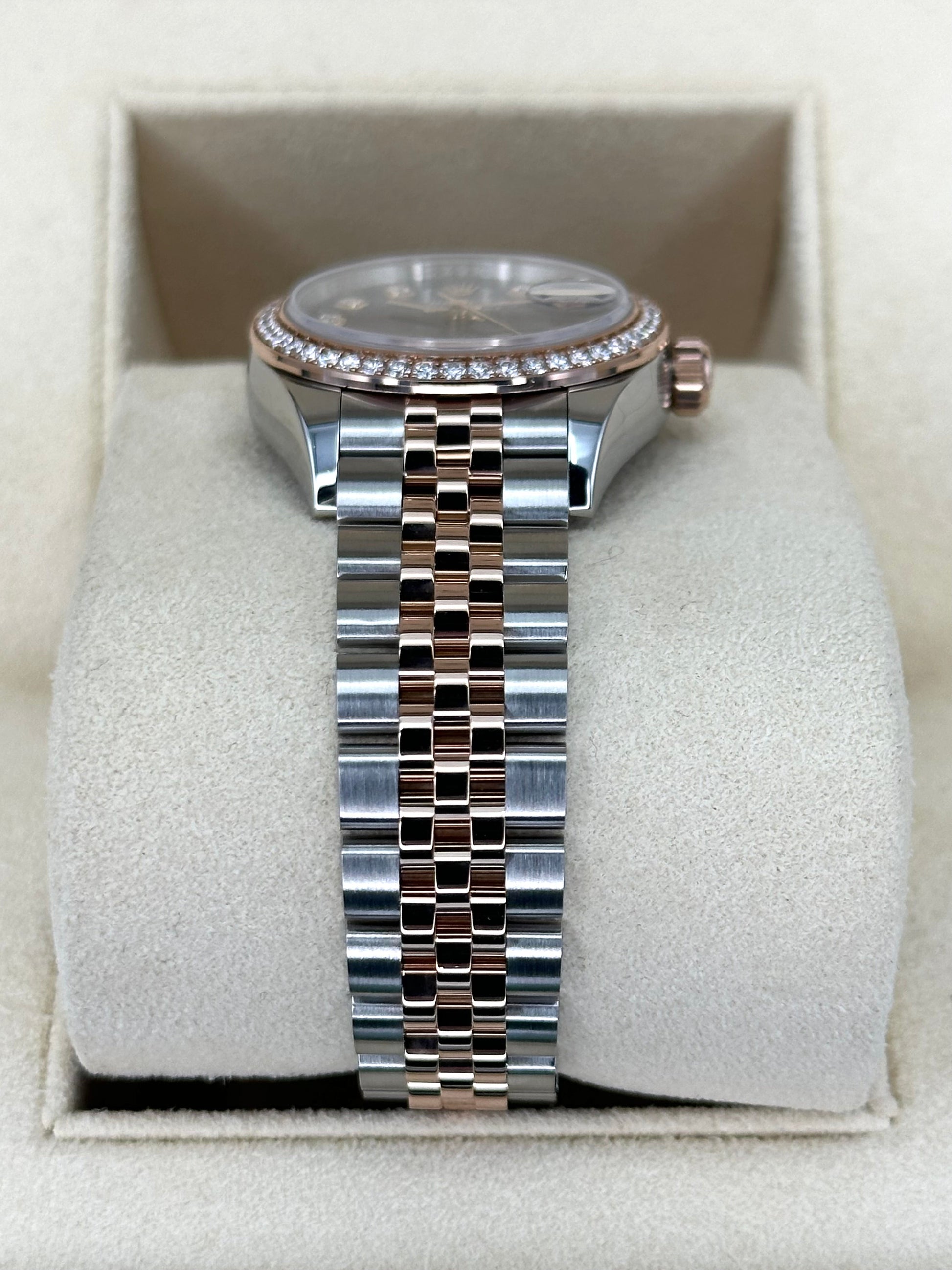 2017 Rolex Lady-Datejust 28mm 279381RBR Two-Tone Purple Diamond Dial - MyWatchLLC