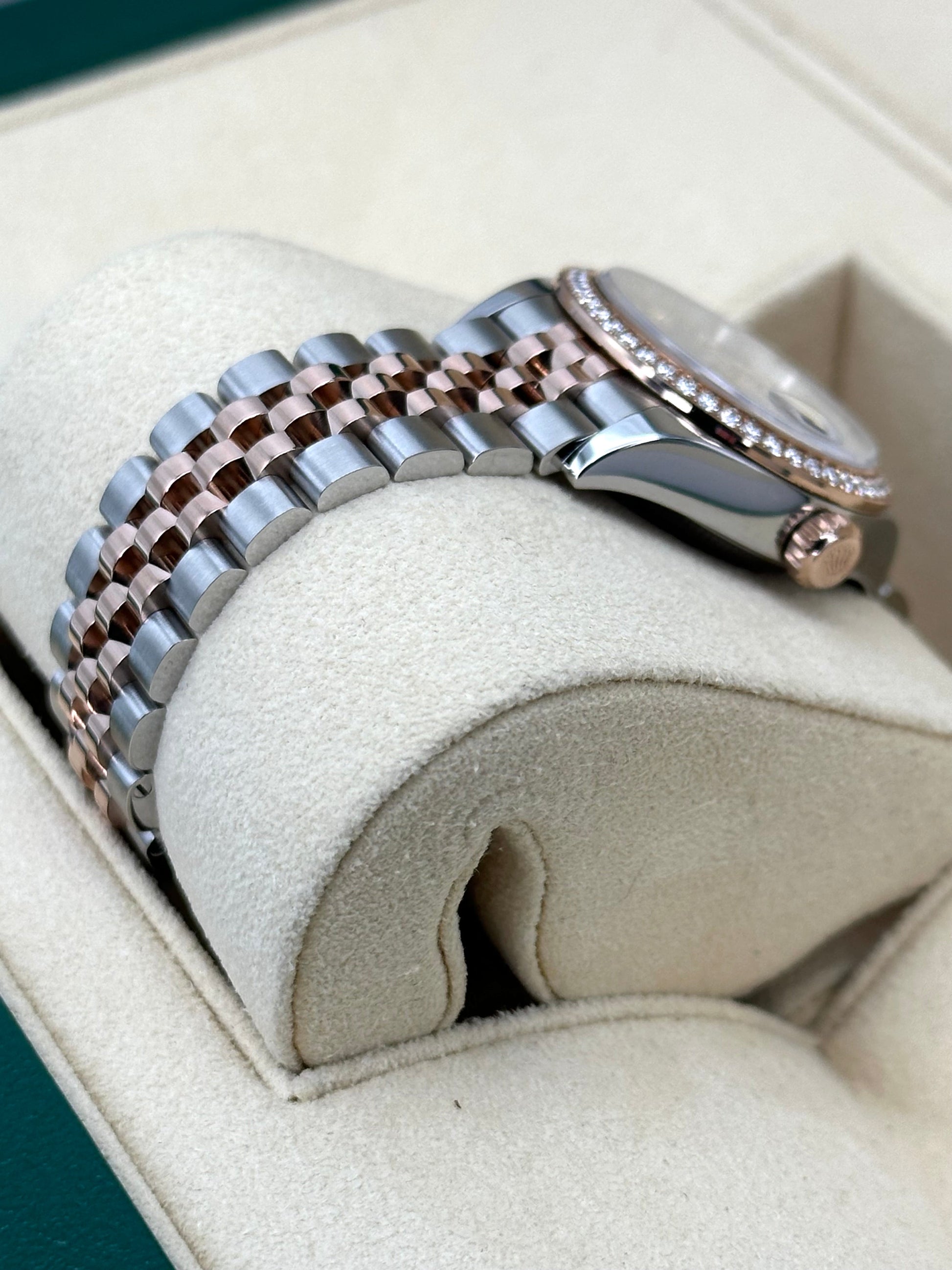 2017 Rolex Lady-Datejust 28mm 279381RBR Two-Tone Purple Diamond Dial - MyWatchLLC