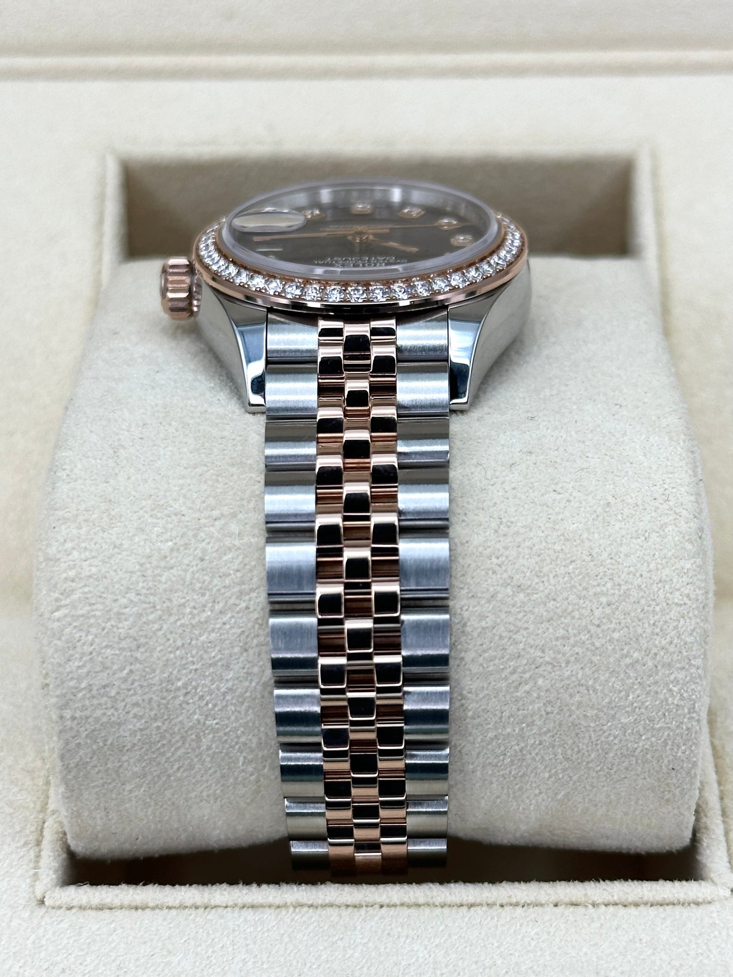 2017 Rolex Lady-Datejust 28mm 279381RBR Two-Tone Purple Diamond Dial - MyWatchLLC