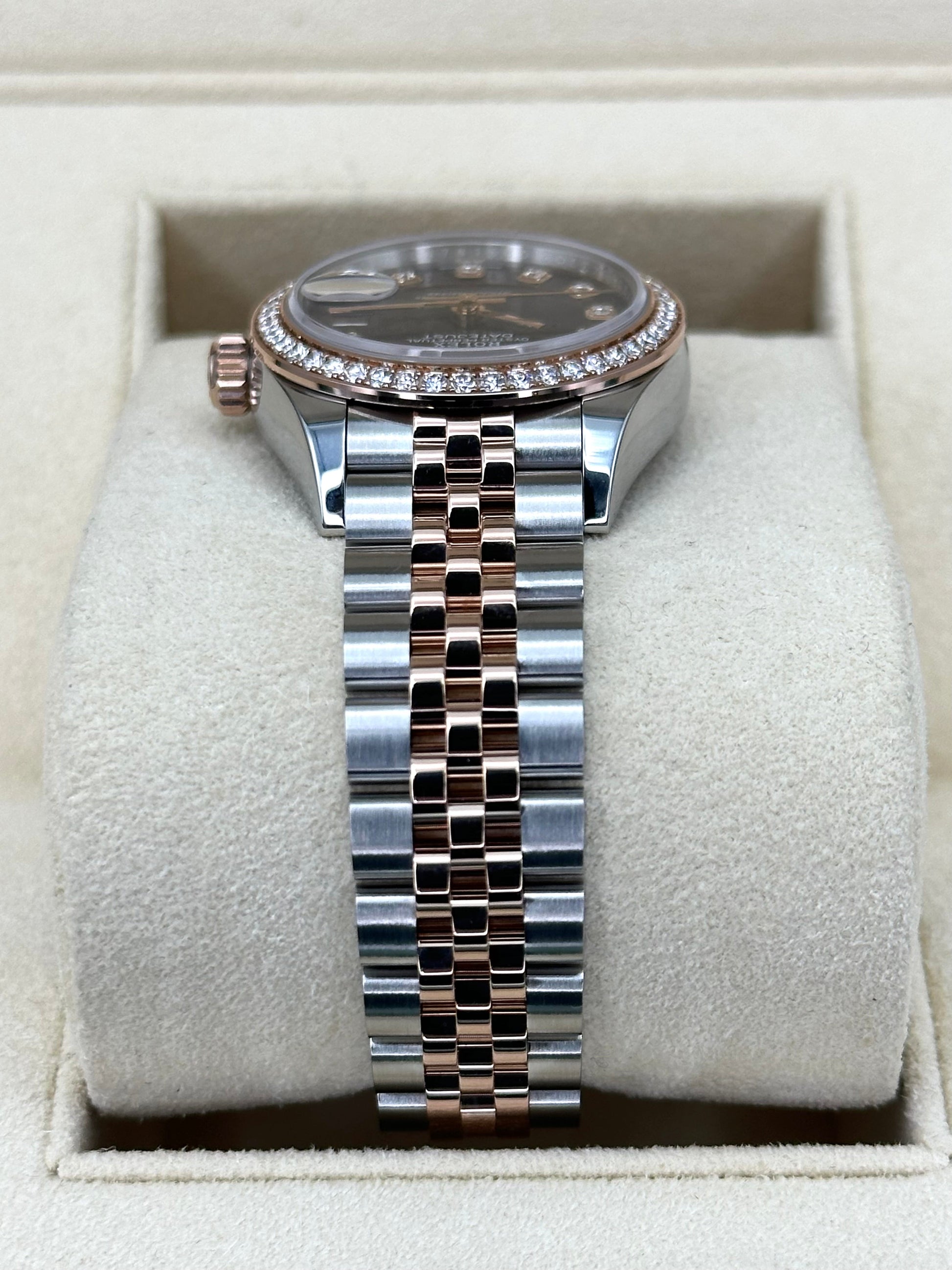 2017 Rolex Lady-Datejust 28mm 279381RBR Two-Tone Purple Diamond Dial - MyWatchLLC