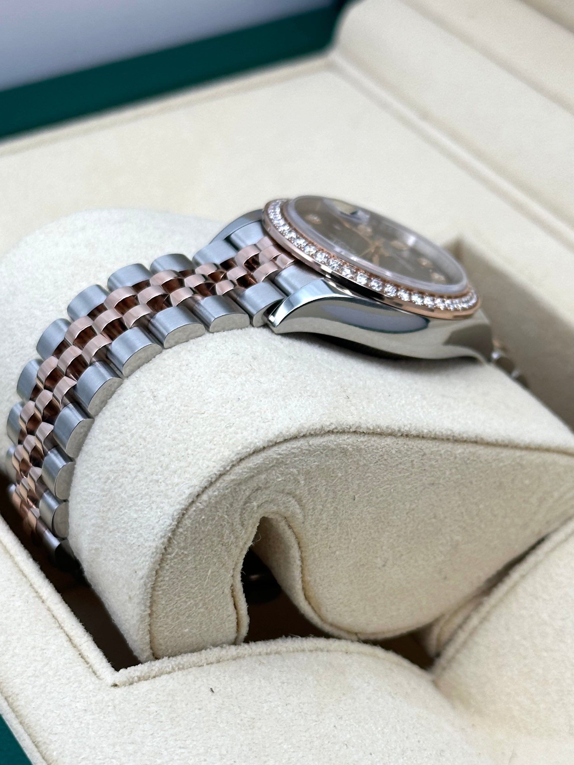 2017 Rolex Lady-Datejust 28mm 279381RBR Two-Tone Purple Diamond Dial - MyWatchLLC