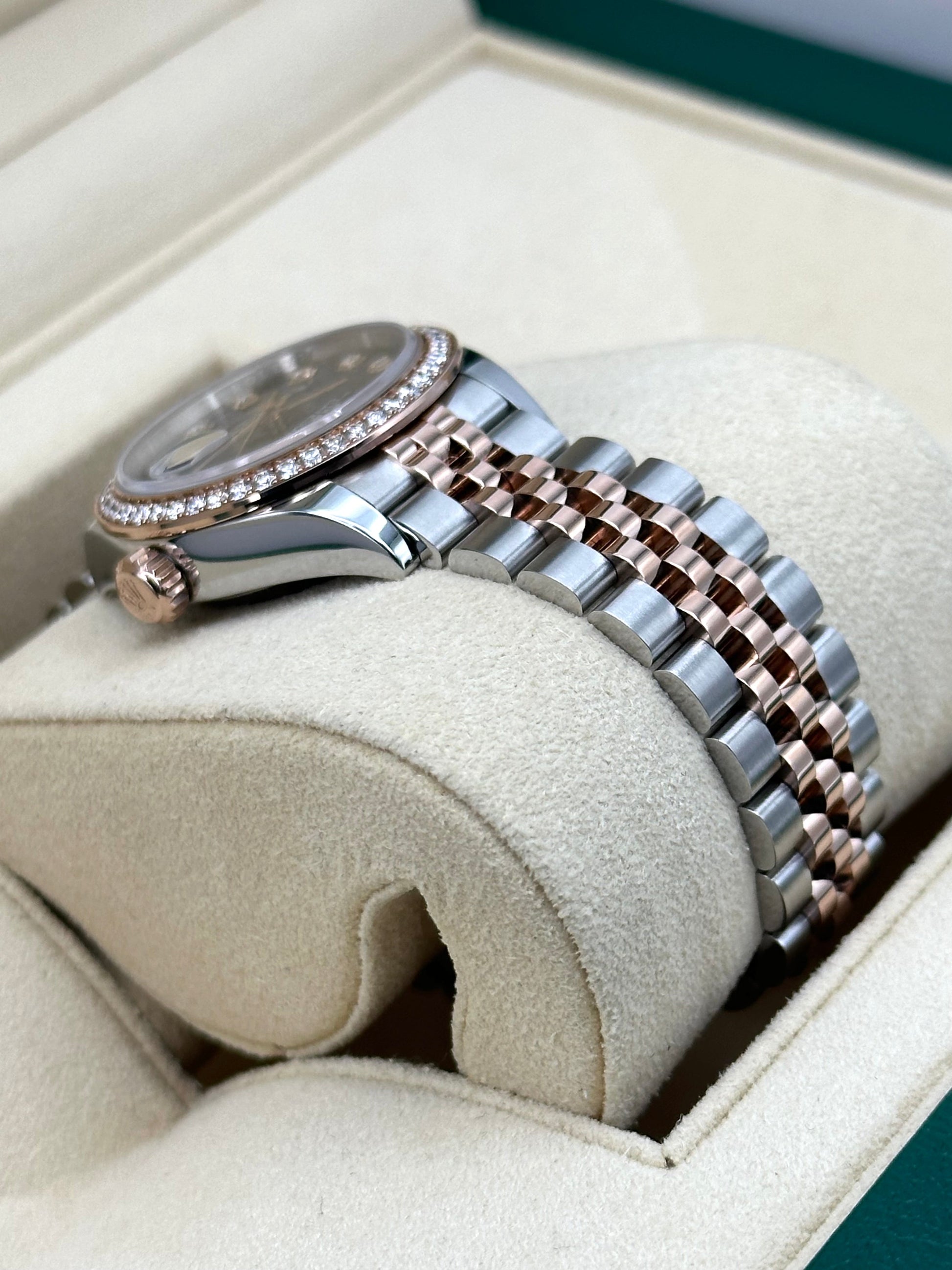 2017 Rolex Lady-Datejust 28mm 279381RBR Two-Tone Purple Diamond Dial - MyWatchLLC