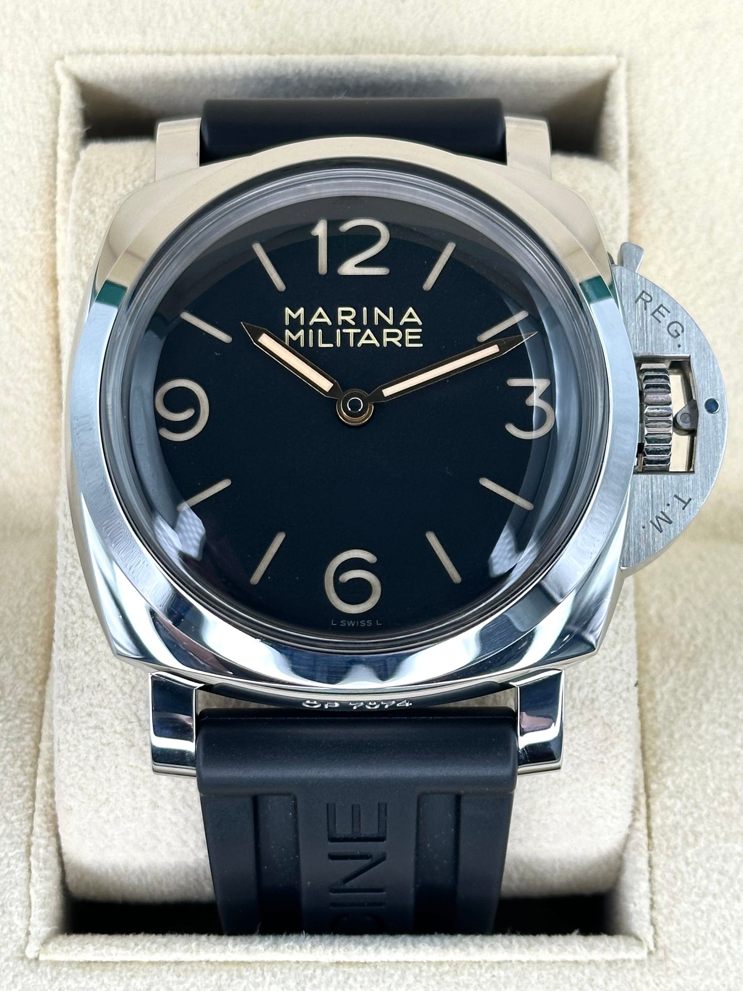 2017 Panerai Marina Militare Luminor 1950 47mm PAM00673 Black Dial - MyWatchLLC