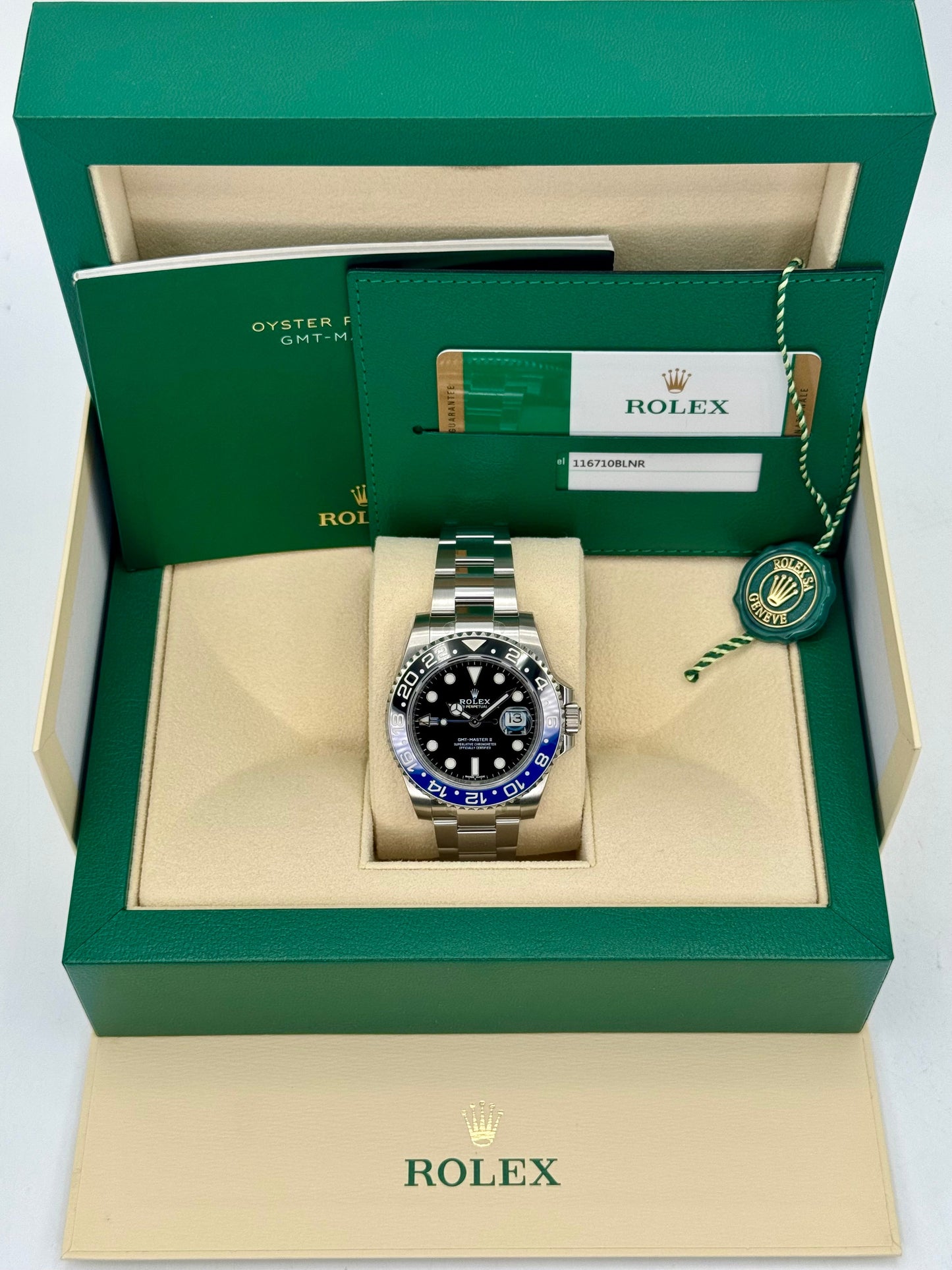 NEW OLD STOCK 2017 Rolex GMT-Master II "Batman" 40mm 116710BLNR Oyster - MyWatchLLC
