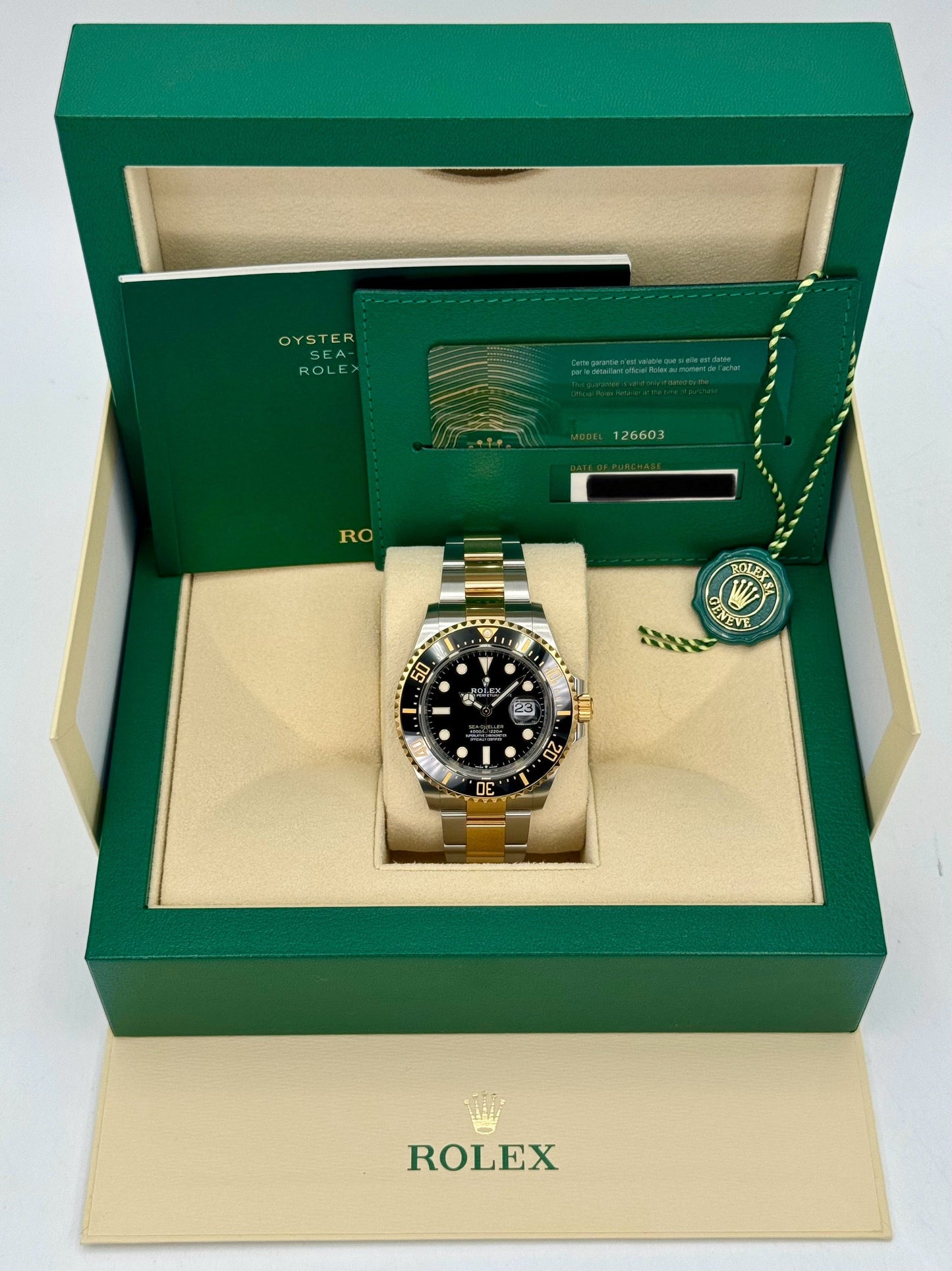 2022 Rolex Sea-Dweller 43mm 126603 Two-Tone Black Dial - MyWatchLLC