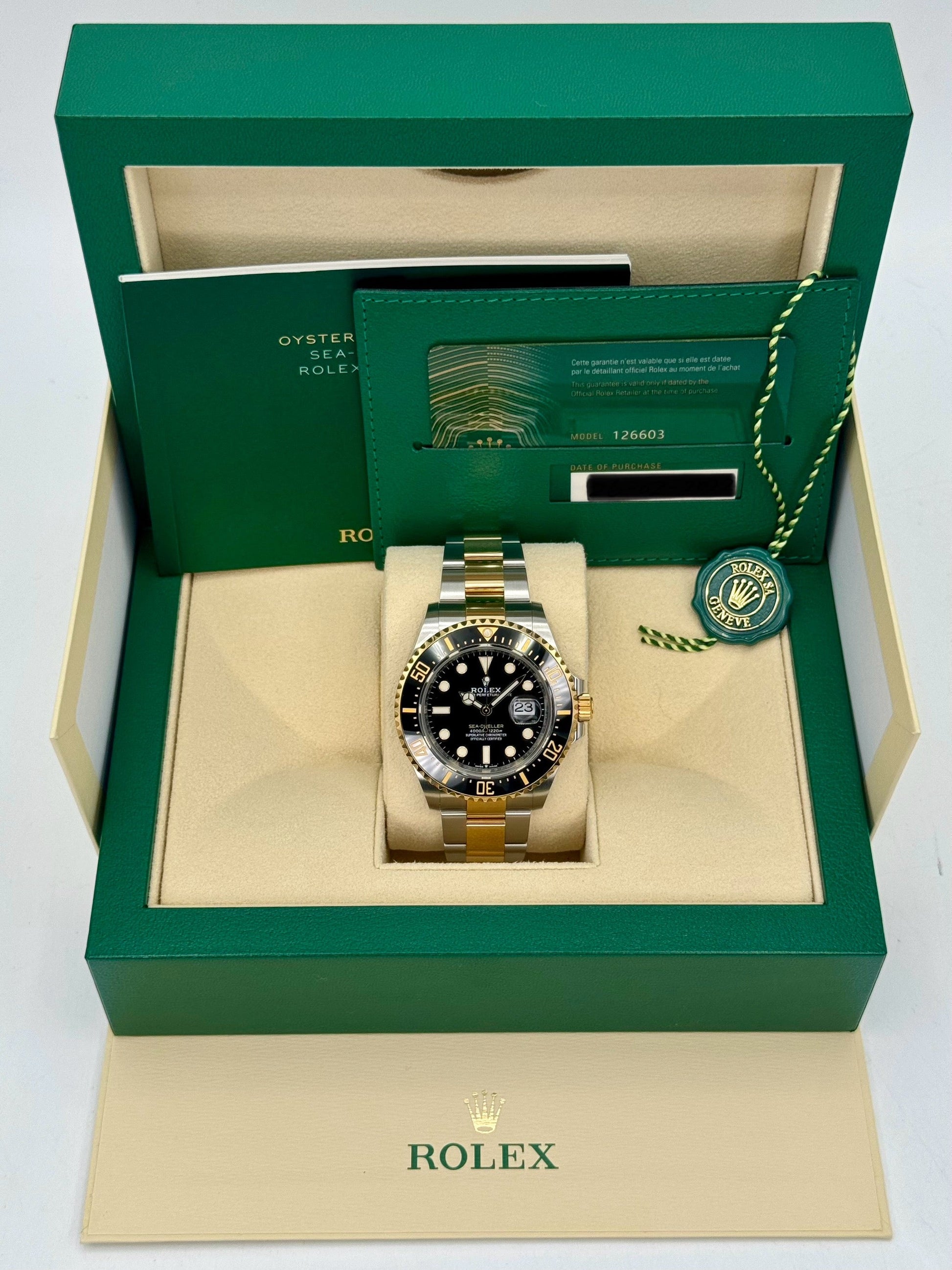 2022 Rolex Sea-Dweller 43mm 126603 Two-Tone Black Dial - MyWatchLLC