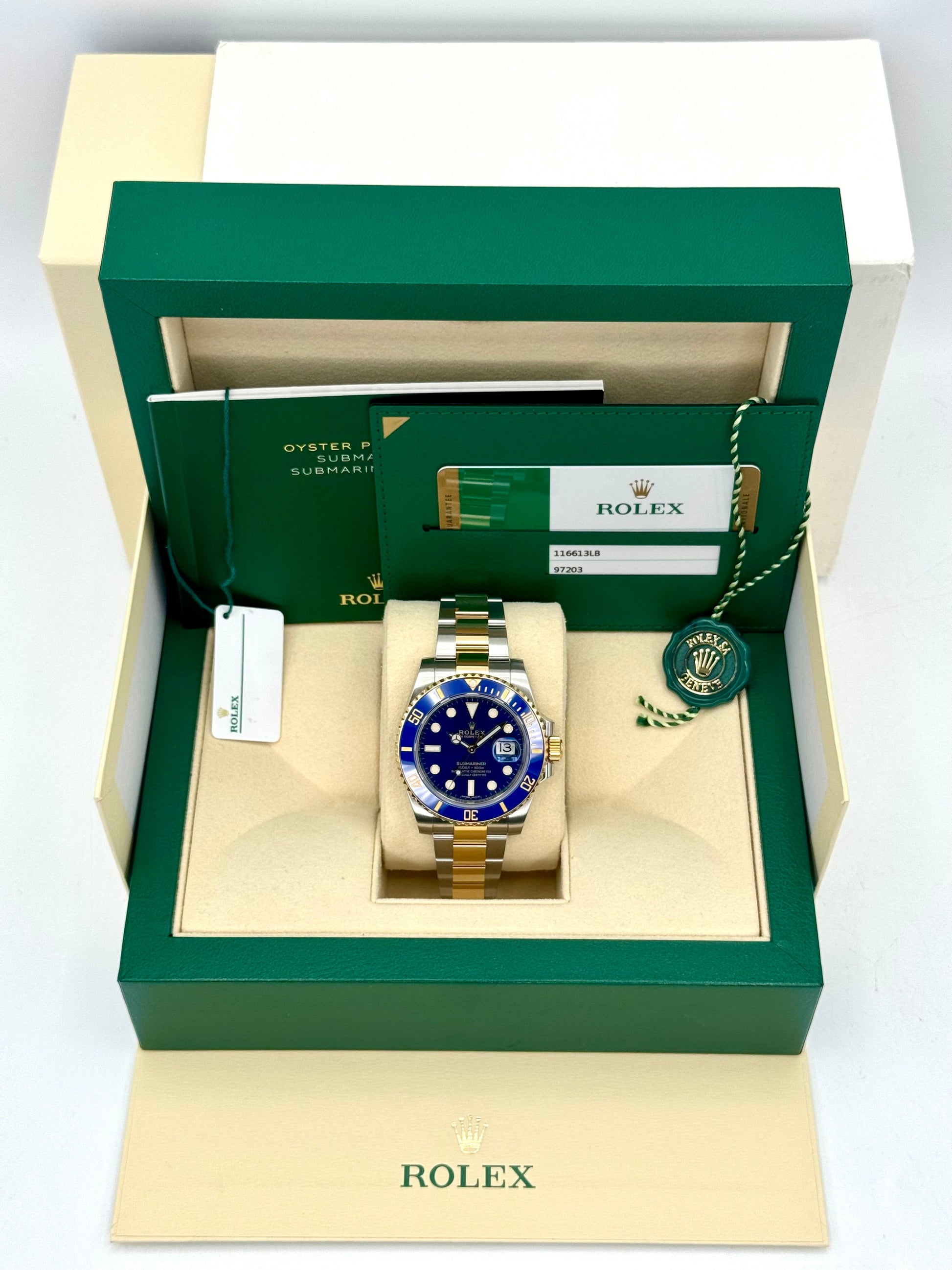 2020 Rolex Submariner "Bluesy" 40mm 116613LB Two-Tone Blue Dial - MyWatchLLC