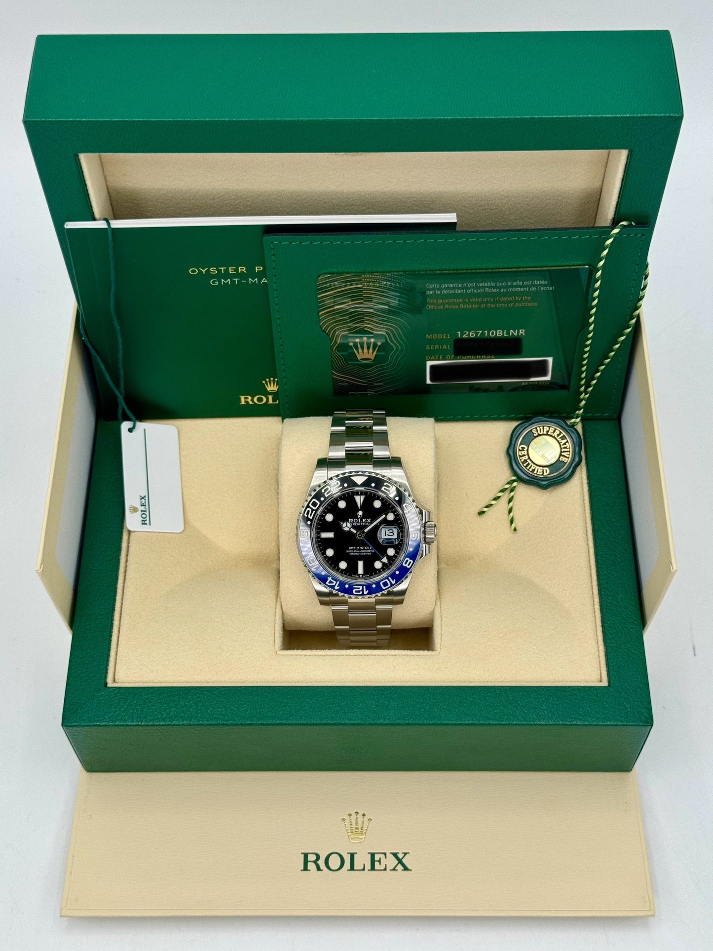 2022 Rolex GMT-Master II "Batman" 40mm 126710BLNR Oyster - MyWatchLLC