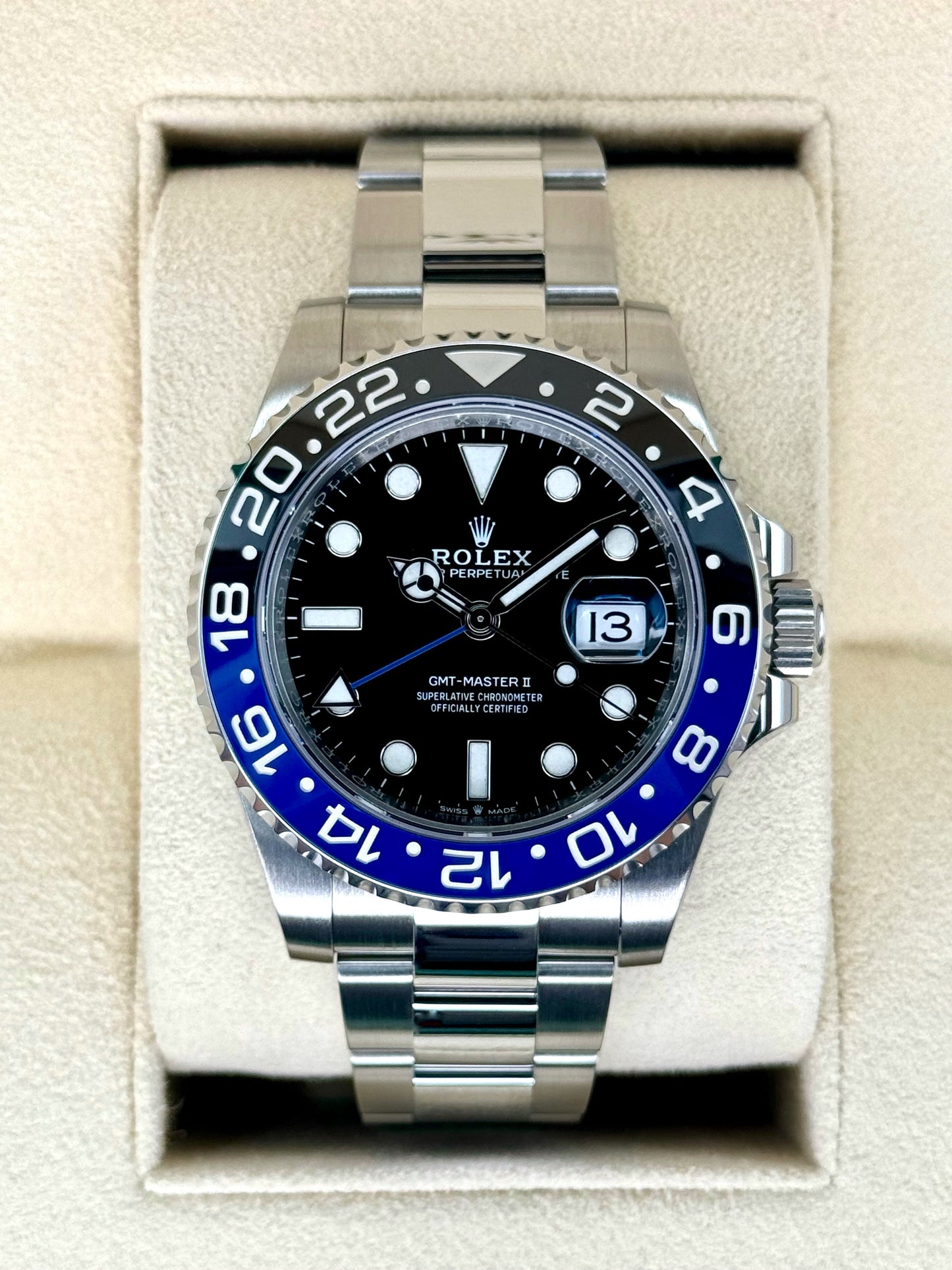 2022 Rolex GMT-Master II "Batman" 40mm 126710BLNR Oyster - MyWatchLLC