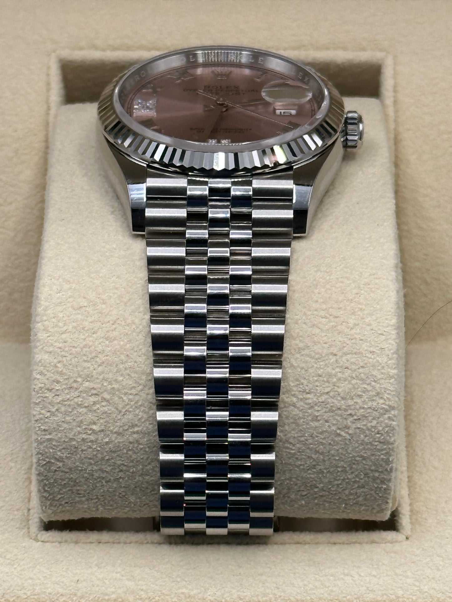 2023 Rolex Datejust 36mm 126234 Jubilee Pink Dial Diamond VI & IX - MyWatchLLC