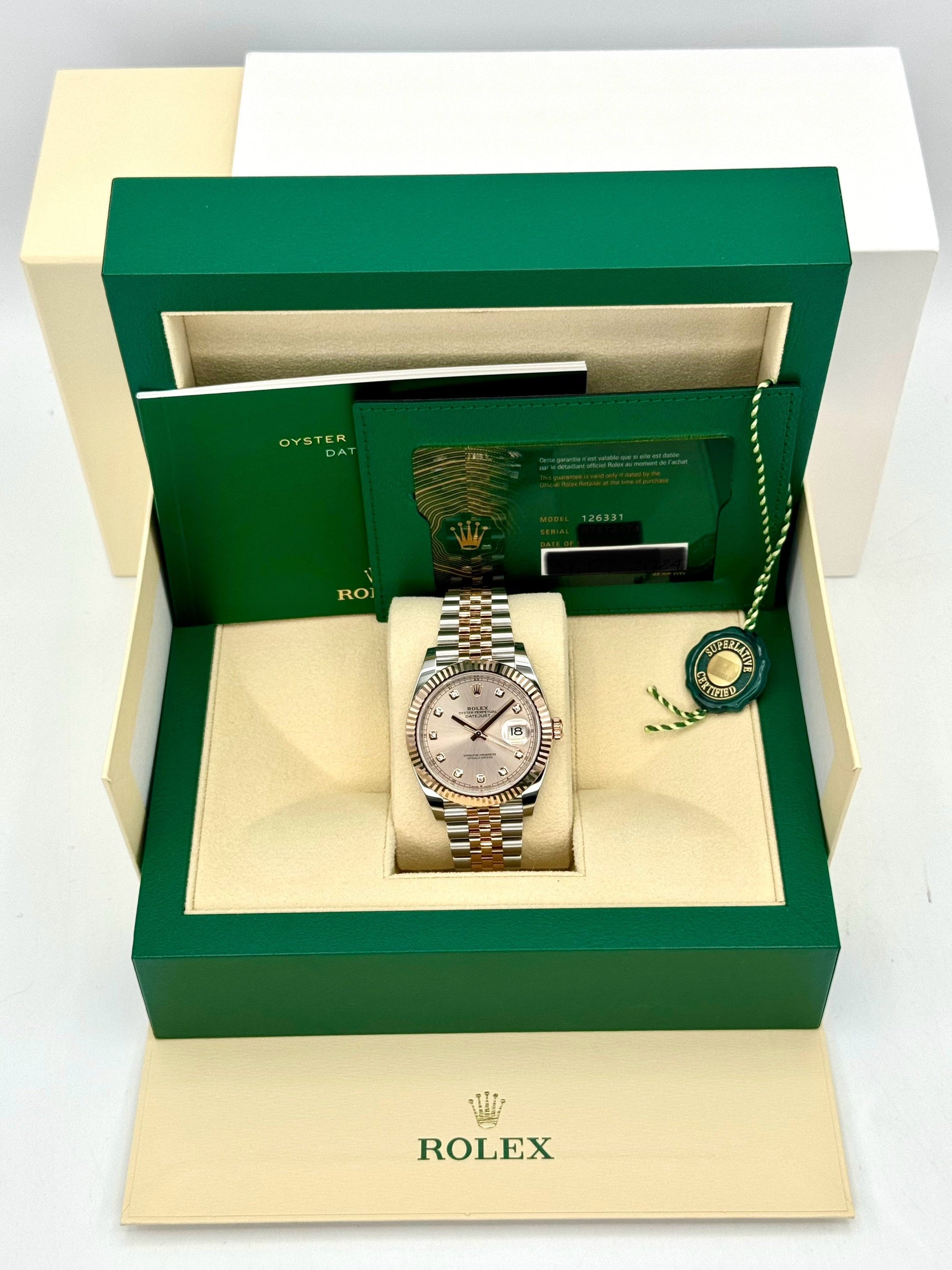 NEW 2024 Rolex Datejust 41mm 126331 Two-Tone Jubilee Sundust Diamond Dial - MyWatchLLC