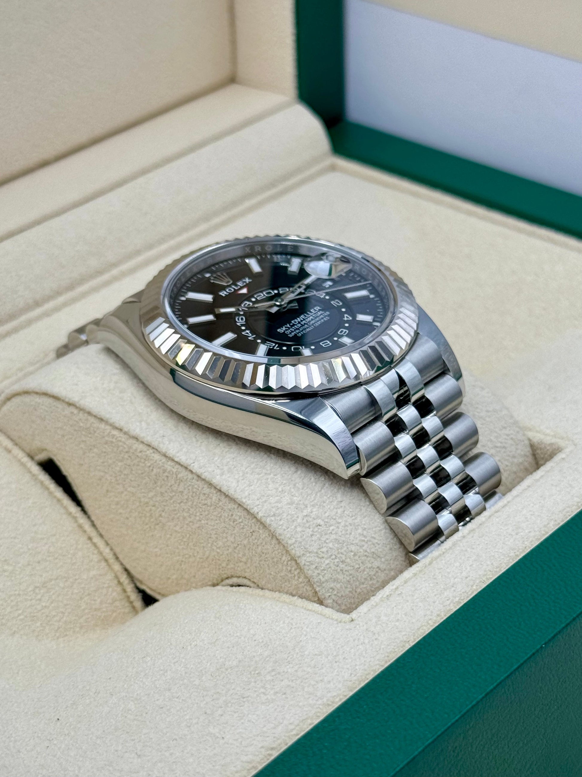 NEW 2024 Rolex Sky-Dweller 42mm 336934 Stainless Steel Jubilee Black Dial - MyWatchLLC