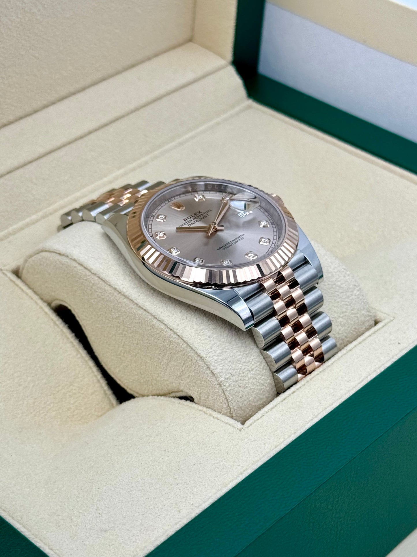 NEW 2024 Rolex Datejust 41mm 126331 Two-Tone Jubilee Sundust Diamond Dial - MyWatchLLC